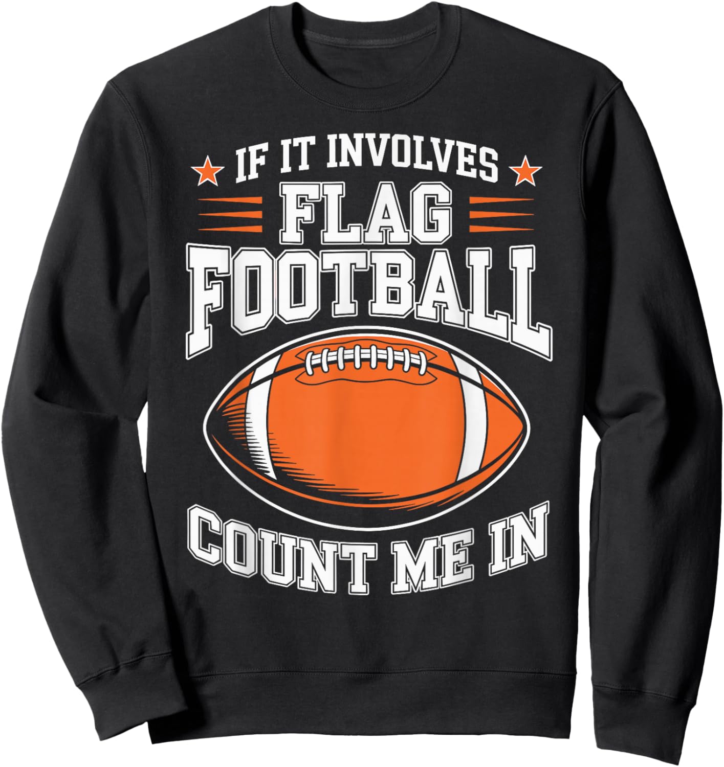 Flag Football Player Sweatshirt - Sweatshirt | Black