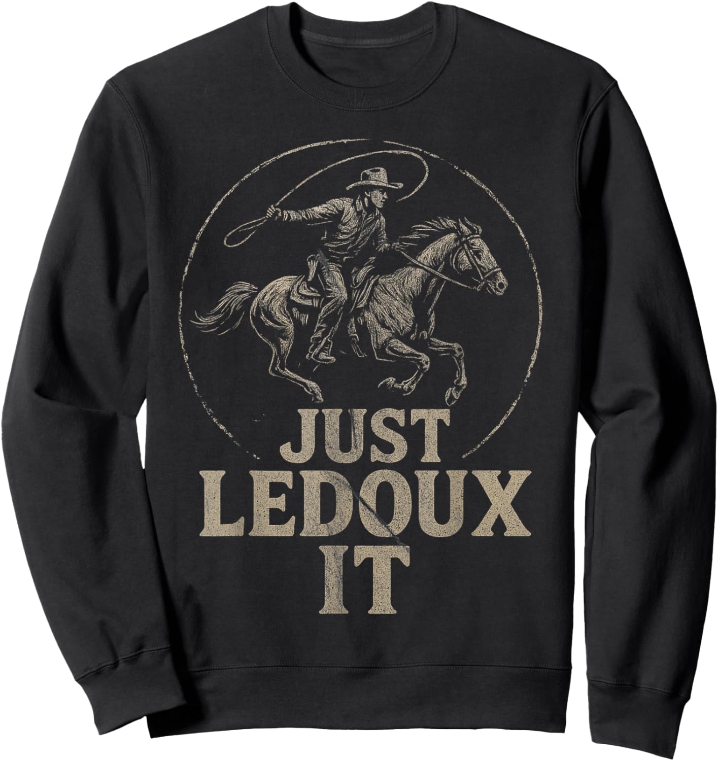 Cowboy Rodeo Style, Retro Grunge Style, Western Style Sweatshirt - Sweatshirt | Black
