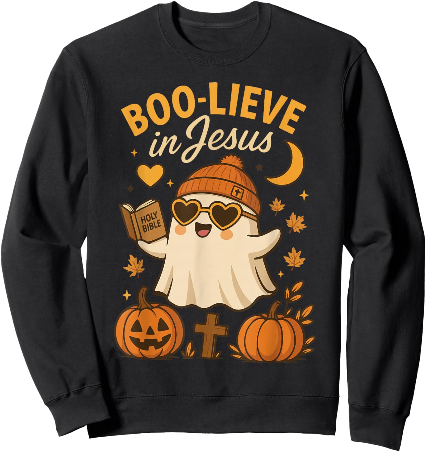 Boo-Lieve in Jesus Sweatshirt - Sweatshirt | Black