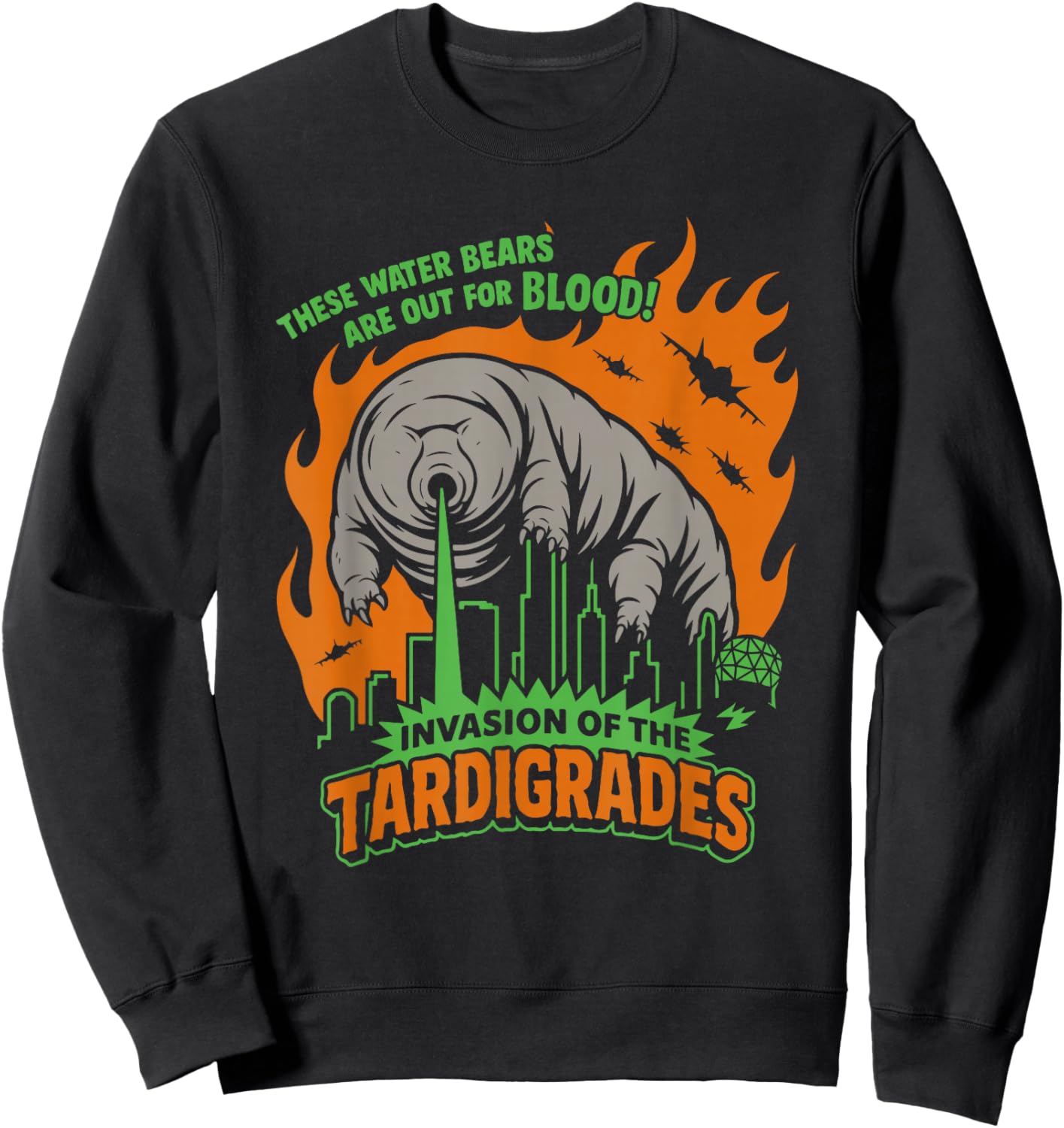 Tardigrade a.k.a. Water Bear Invasion of The Tardigrades Sweatshirt - Sweatshirt | Black