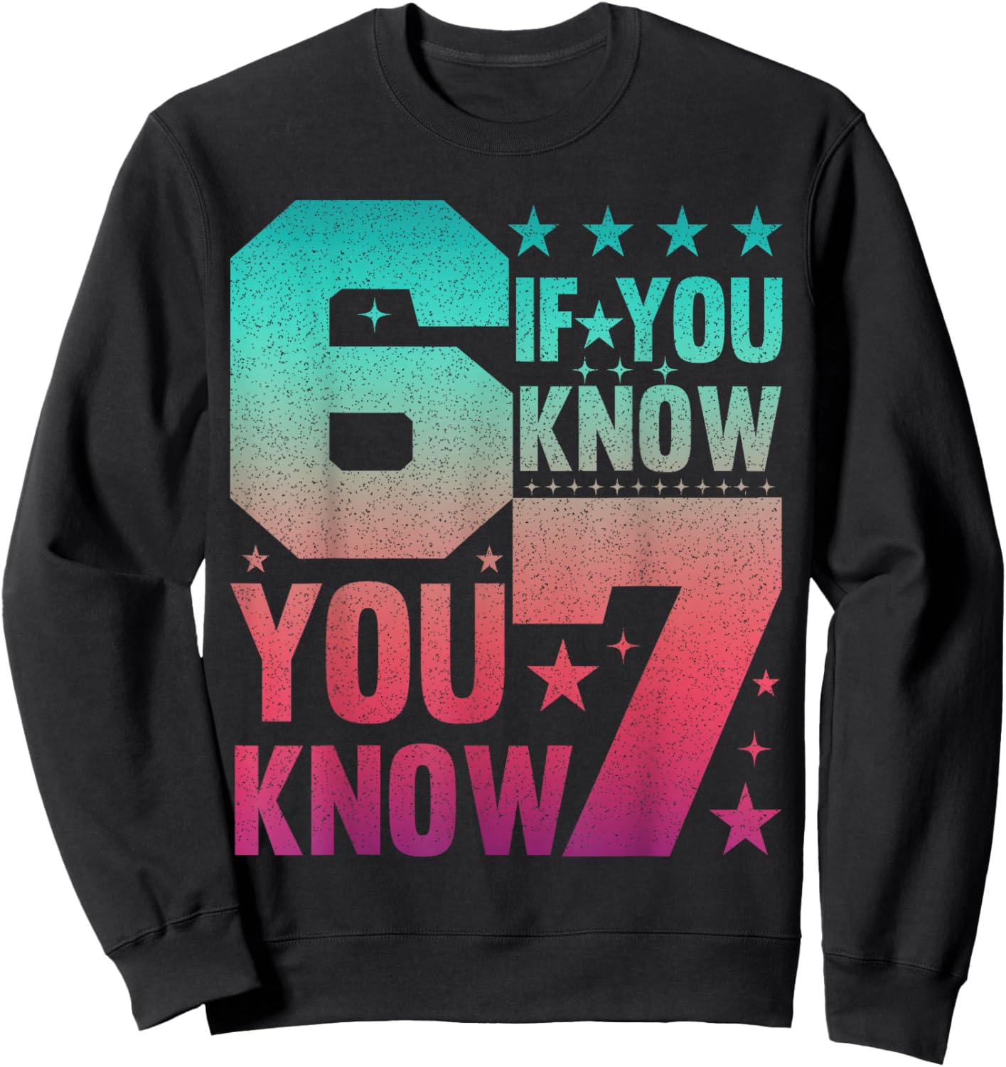I was 6 Now I'm 7 Birthday 67 Boys Girls Six Seven 6 7 Bday Sweatshirt - Sweatshirt | Black