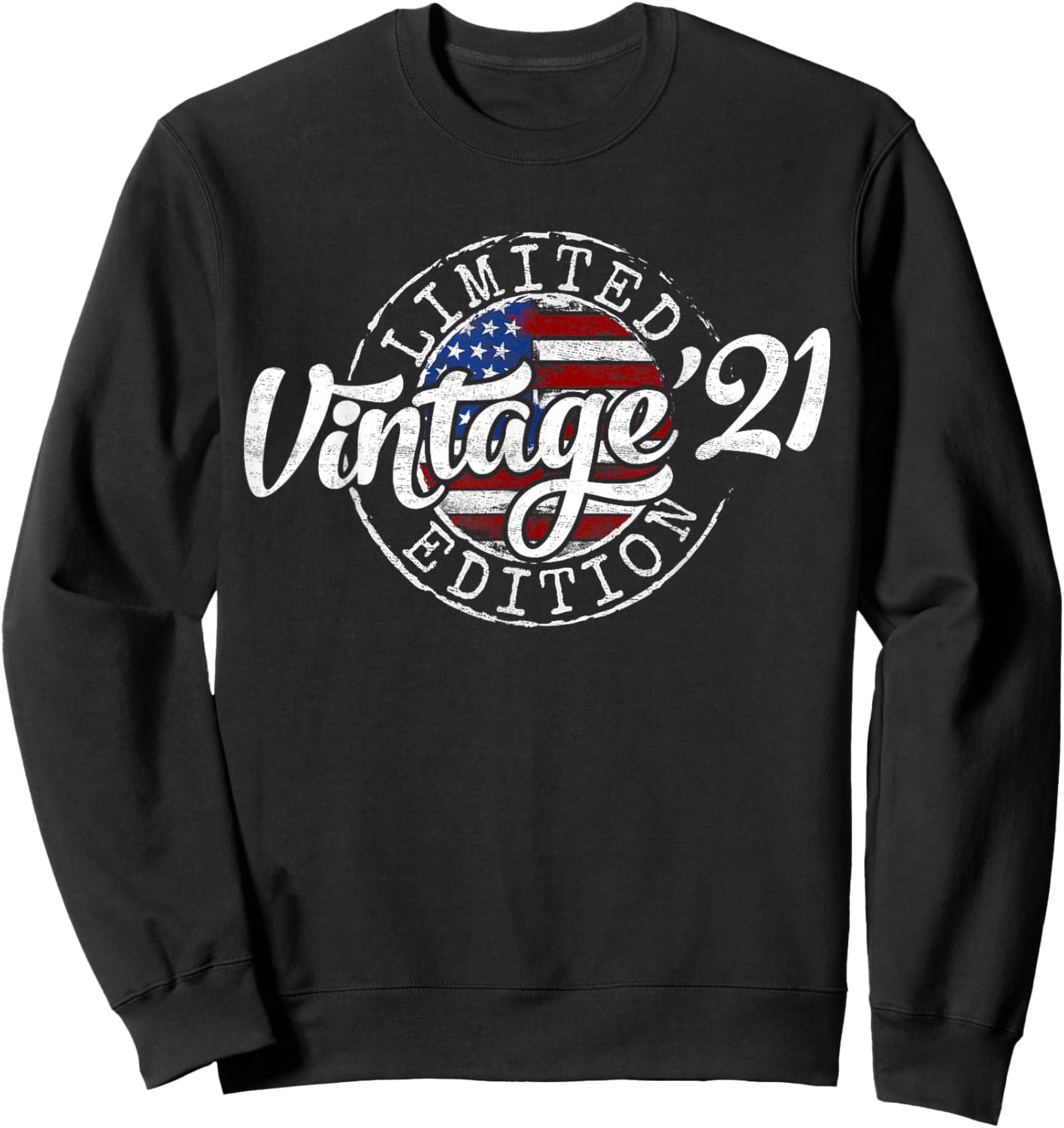 Vintage 2021 Stamp 5th Birthday Gift Boy Girl 5 Year Old Sweatshirt - Sweatshirt | Black