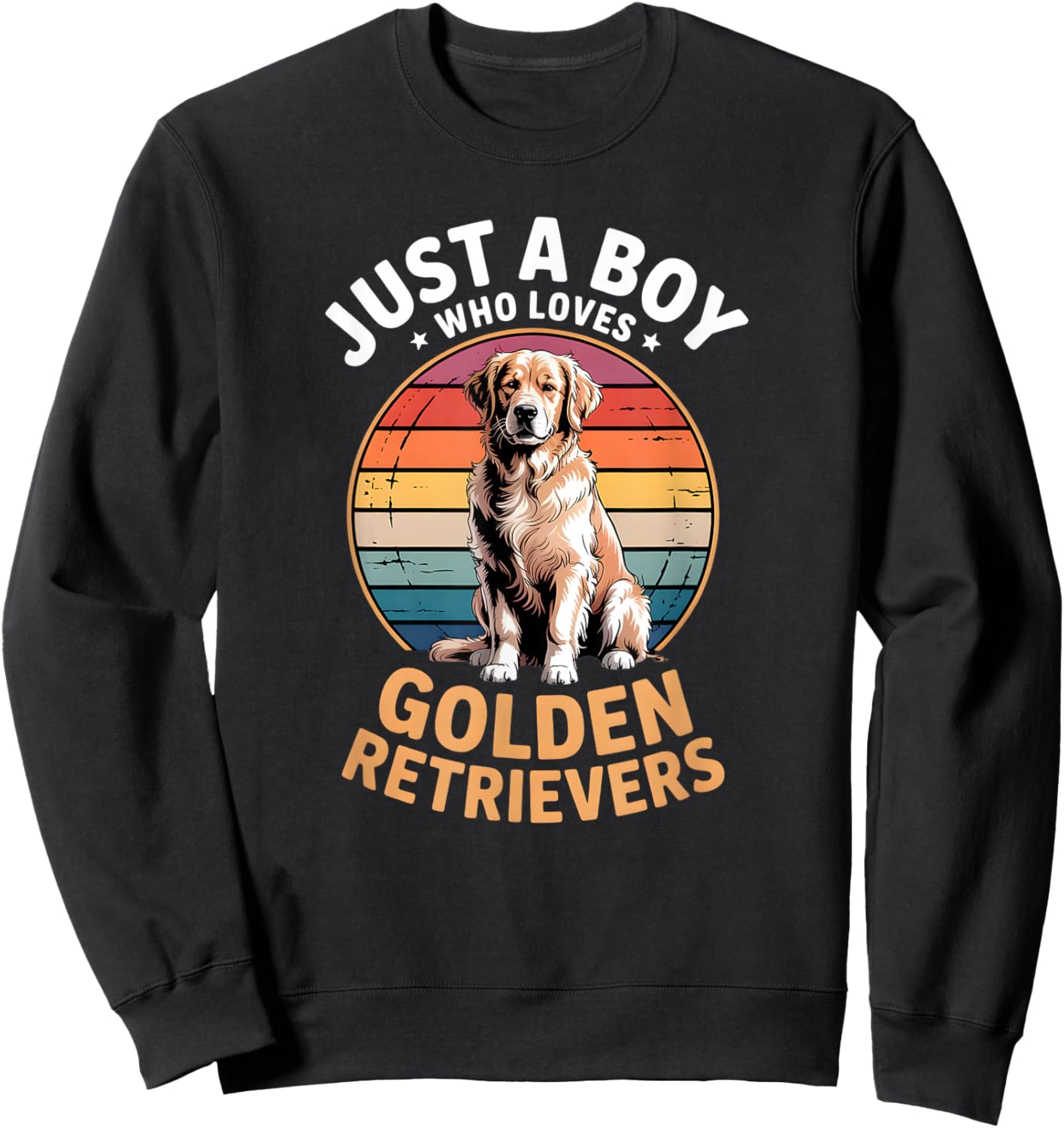 Boys Golden Retriever Sweatshirt - Sweatshirt | Black