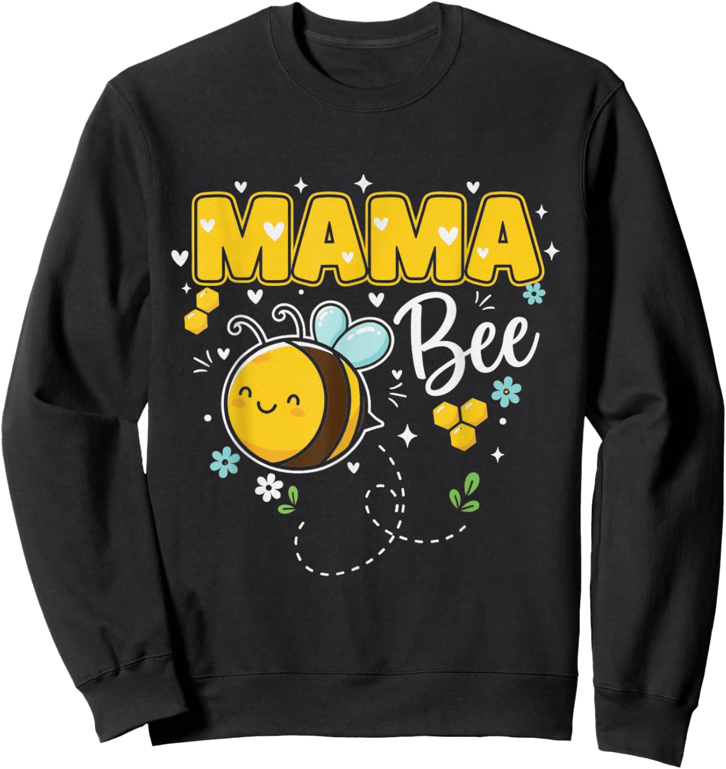 Mama Bee Cute Beekeeping Birthday Party Matching Family Sweatshirt - Sweatshirt | Black