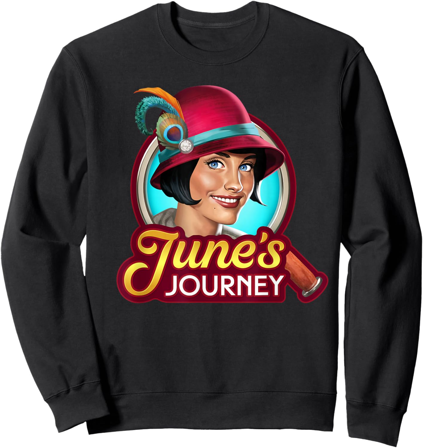 June's Journey Logo Print Sweatshirt - Sweatshirt | Black