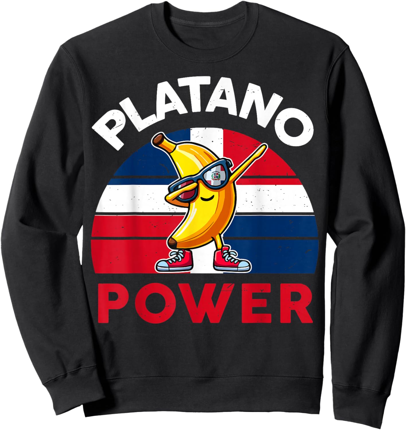 Toddler Boy Dominican Republic Platano Power Flag Platano Sweatshirt - Sweatshirt | Black