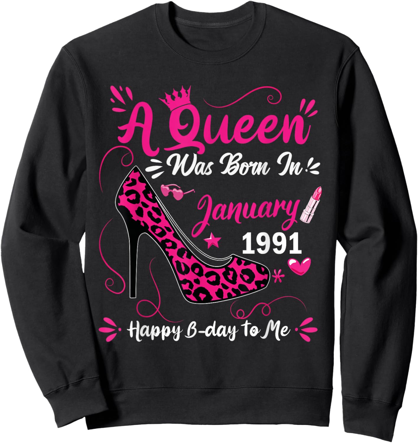 35th Birthday Legends were Born in January 1991 Sweatshirt - Sweatshirt | Black