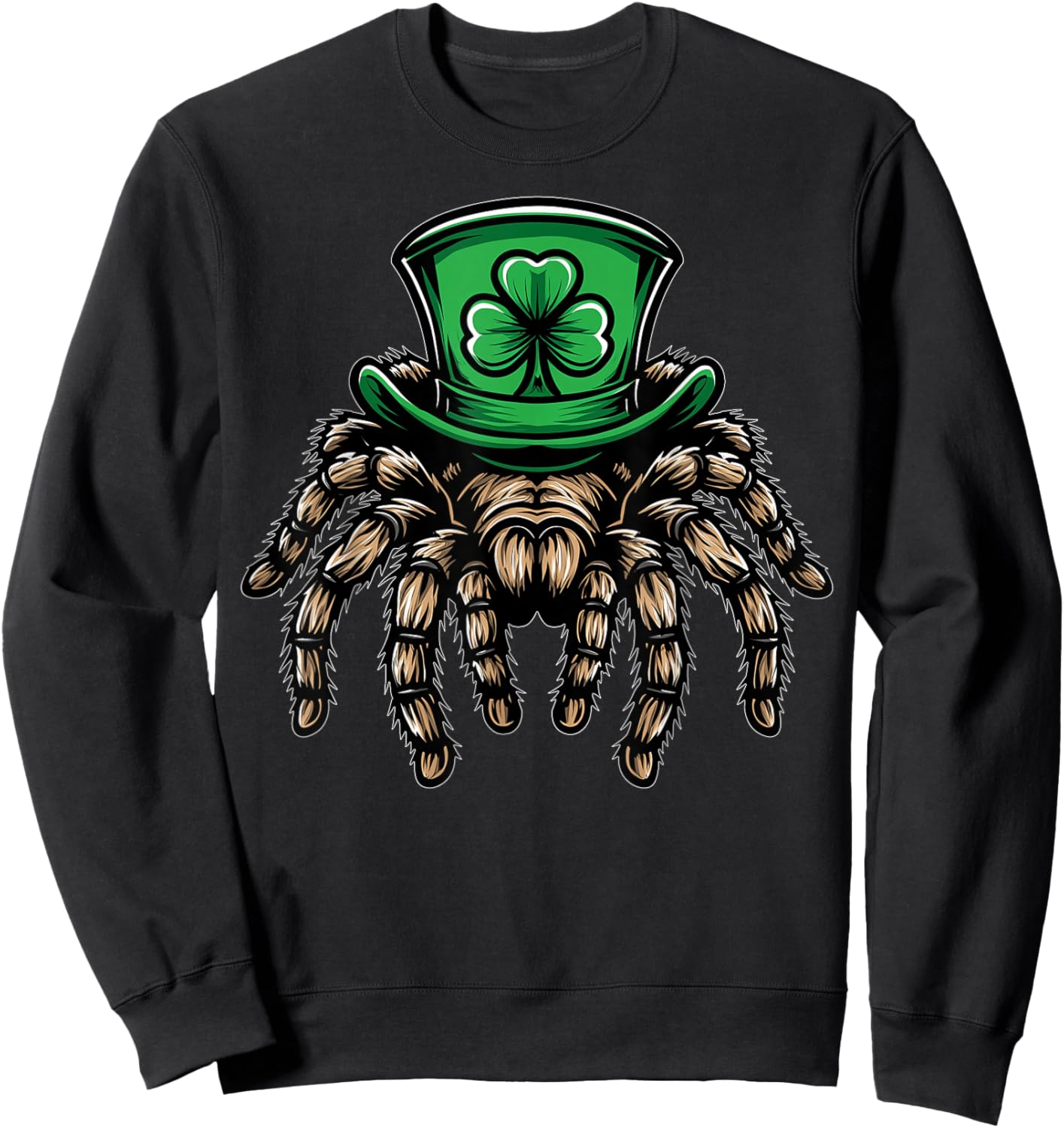 Tarantula Spider St. Patricks Day Pattys Day Irish Ireland Sweatshirt - Sweatshirt | Black