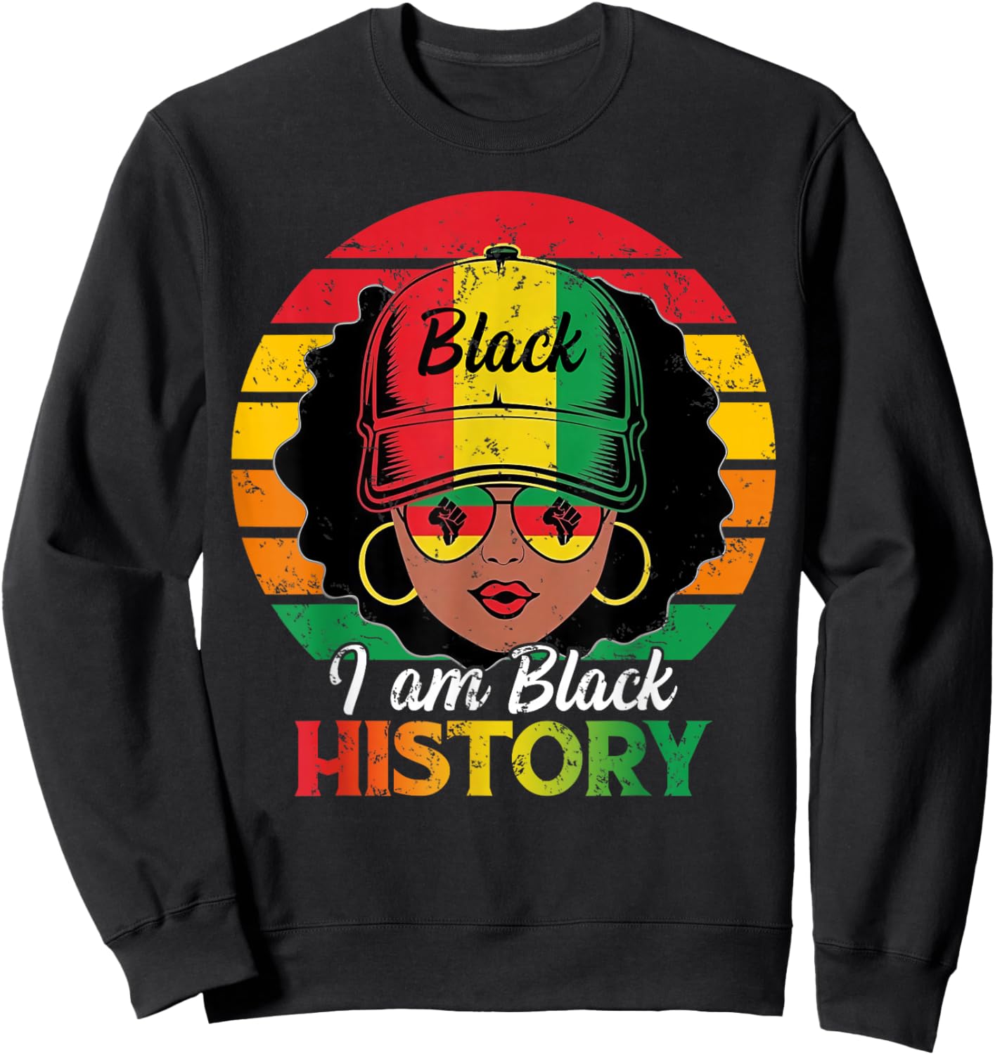 Funny I'm Black History Month African American Women Girls Sweatshirt - Sweatshirt | Black
