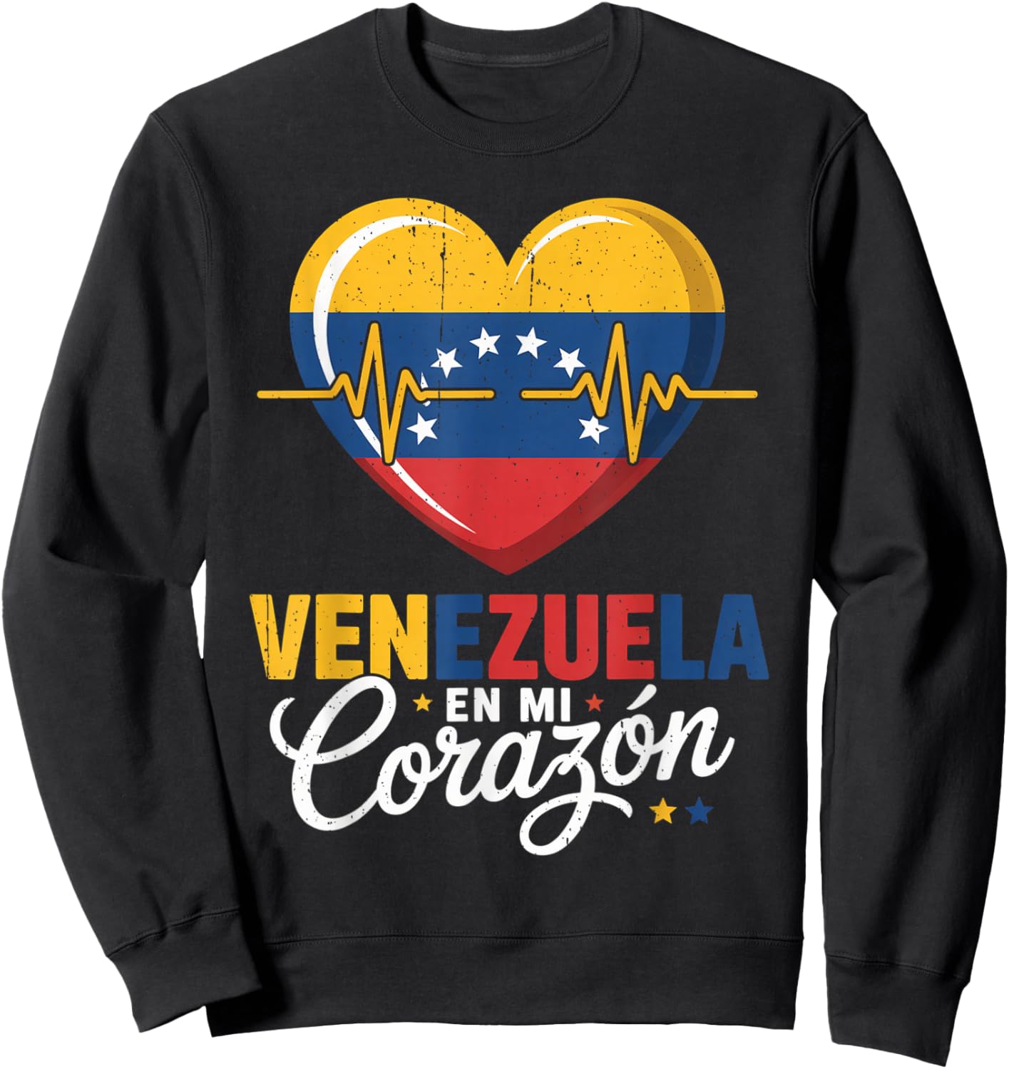 Venezuela En Mi Corazon Libre Patriotic Freedom Latin Sweatshirt - Sweatshirt | Black