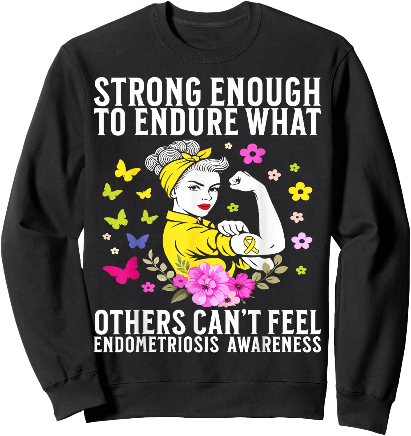 Endometriosis Awareness Endo Endometriosis Gifts Sweatshirt - Sweatshirt | Black