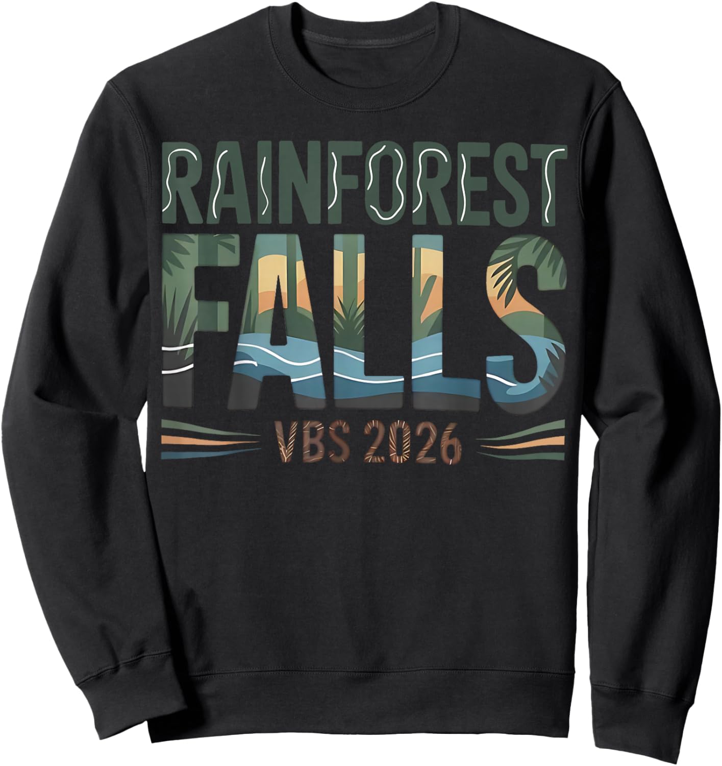 Rainforest Falls VBS 2026 Stamp Exploring The Nature of God Sweatshirt - Sweatshirt | Black