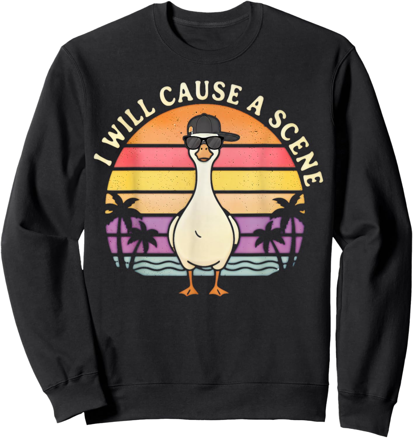 I Will Cause A Scene Goose Sweatshirt - Sweatshirt | Black