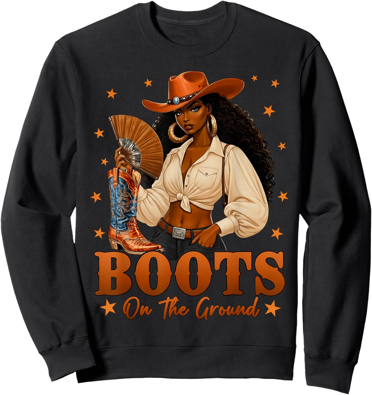 Black History Boots On The Ground Cowgirl Western Black Girl Sweatshirt - Sweatshirt | Black