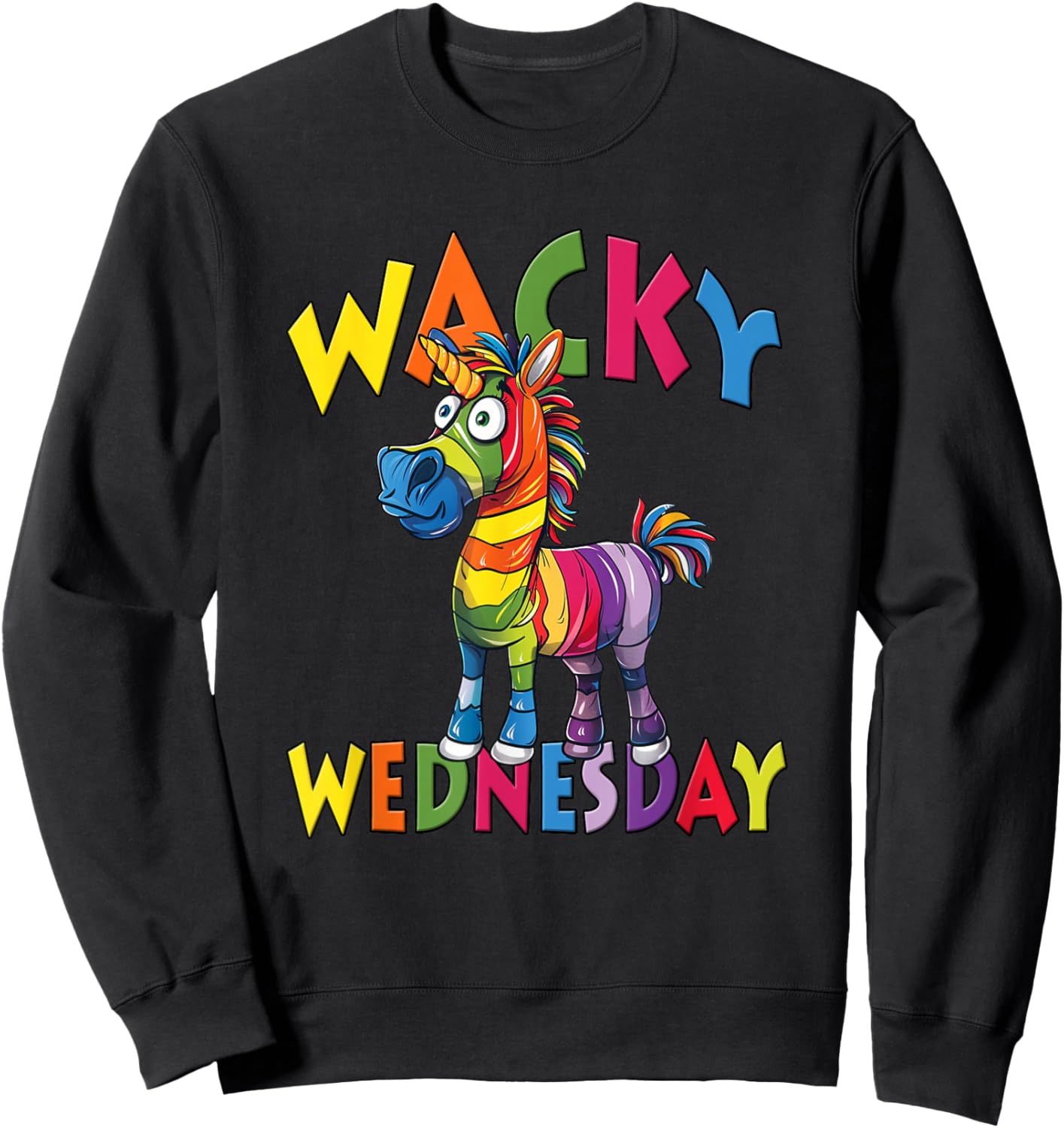 Wacky Wednesday Kids and Teachers | Mismatch Day Spirit Week Sweatshirt - Sweatshirt | Black