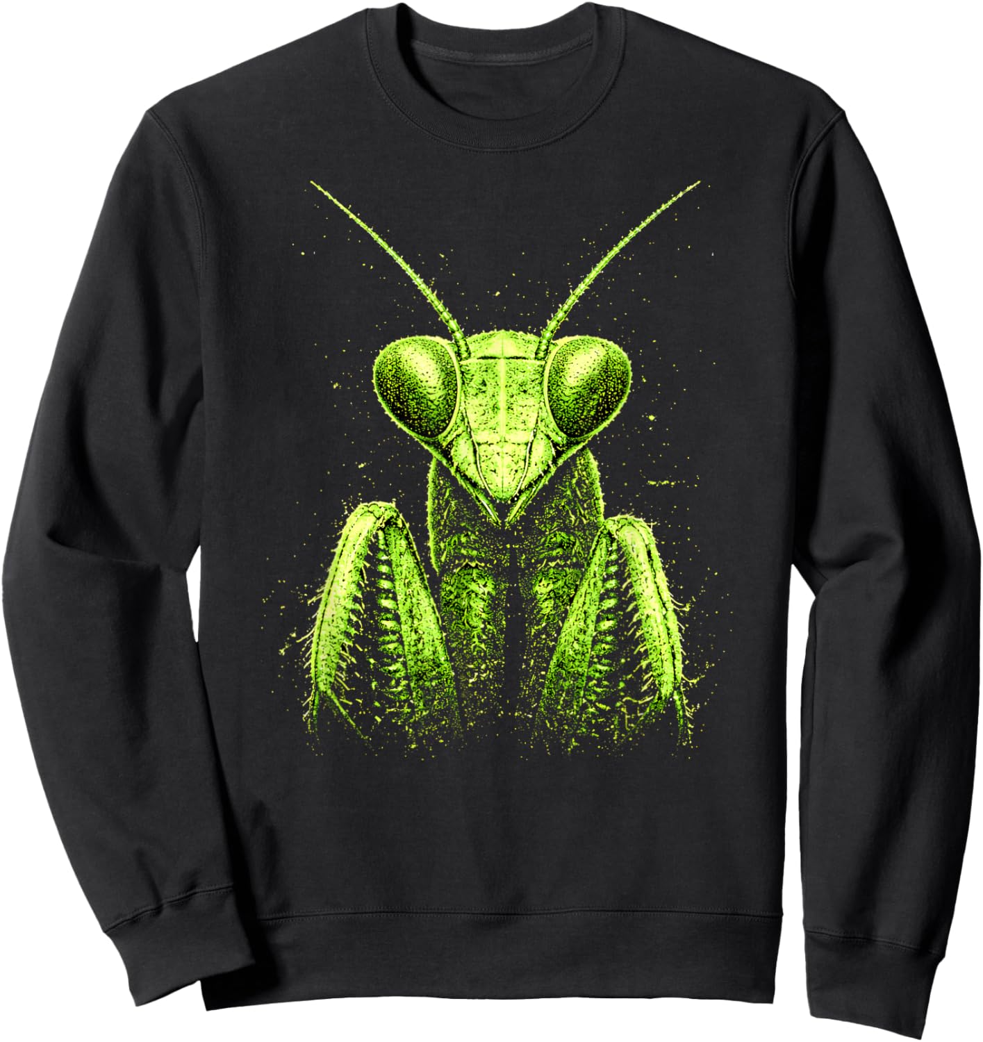 Cyber y2k Praying Mantis Insect Aesthetic Streetwear 2000s Sweatshirt - Sweatshirt | Black