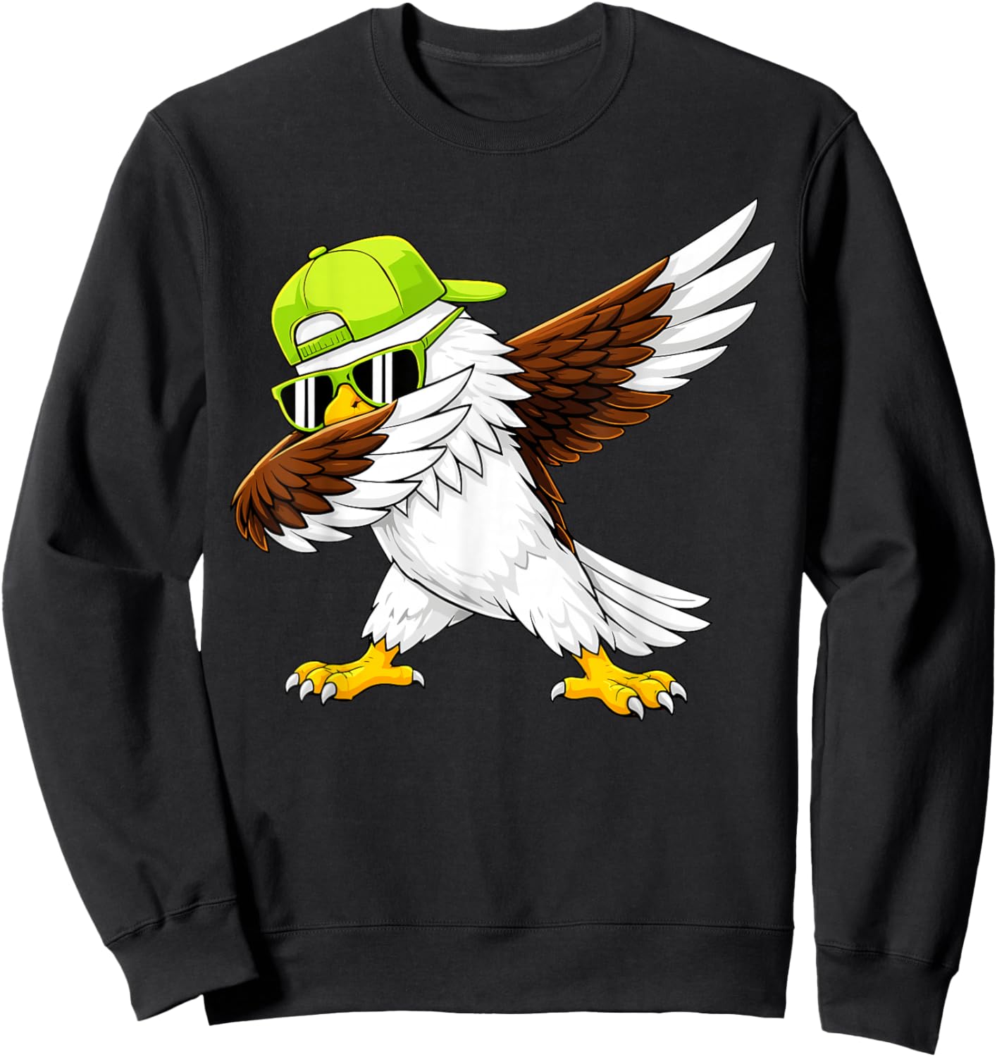 Sea Hawk Dabbing Women Youth Toddler Kids Boys Girls Sweatshirt - Sweatshirt | Black