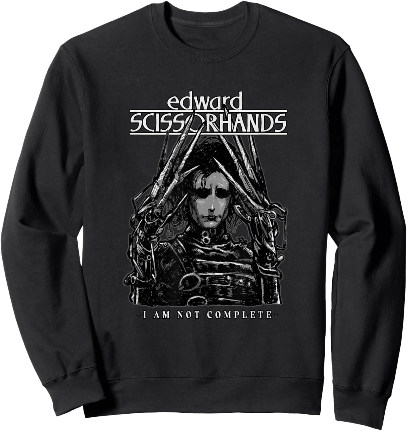 Edward Scissorhands I Am Not Complete Gothic Sweatshirt - Sweatshirt | Black