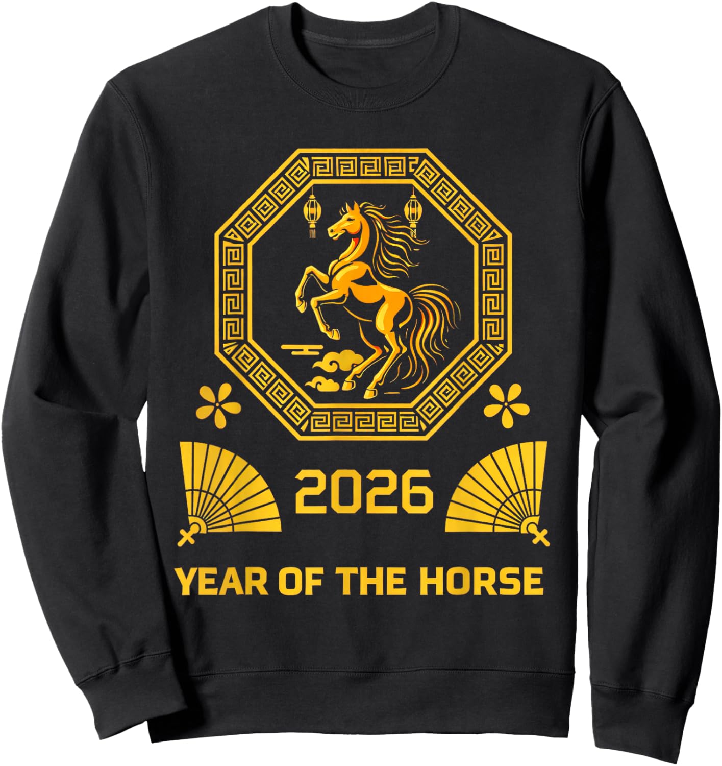 Lunar New Year 2026 Chinese New Year Decorations Sweatshirt - Sweatshirt | Black