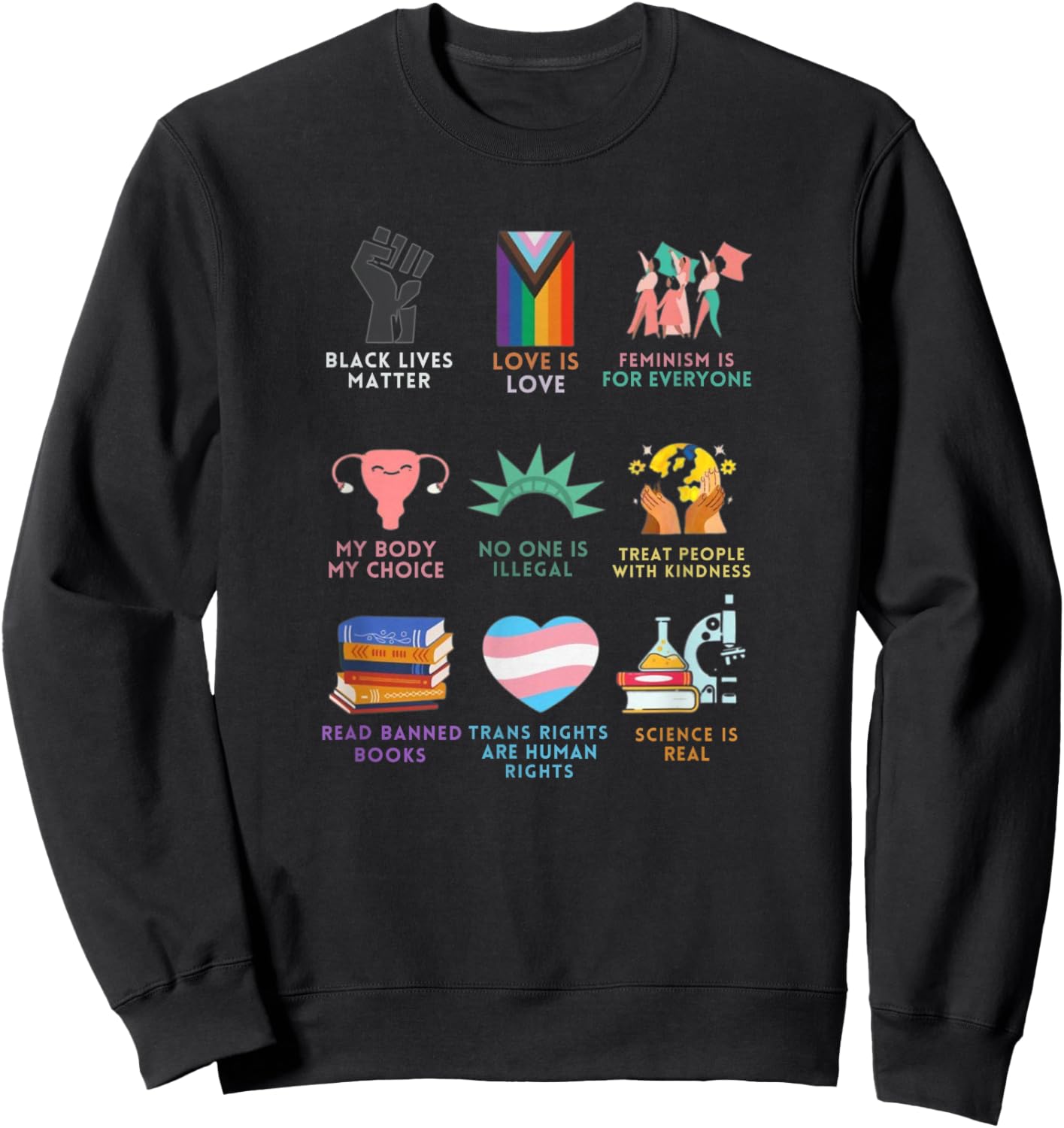 Equality Shirt Human Rights Shirt Words You are Safe with Me Sweatshirt - Sweatshirt | Black