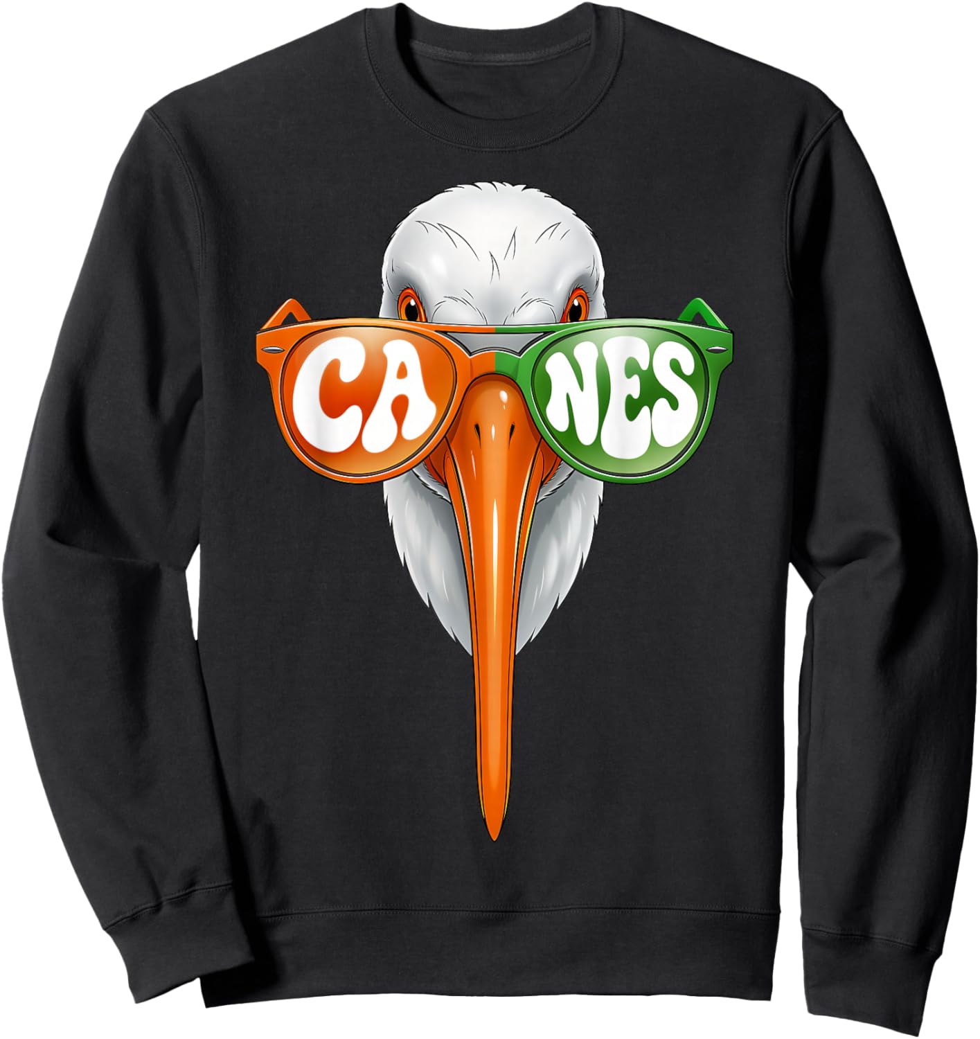 American White Ibis with Sunglasses Women Kids Sweatshirt - Sweatshirt | Black