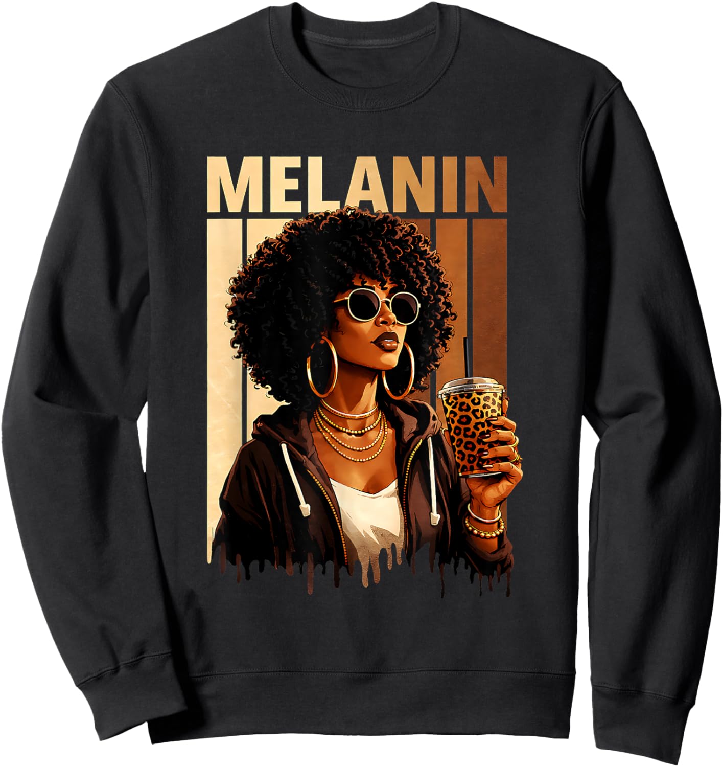 Black History Pride Queen Dope Blessed Afrocentric Melanin Sweatshirt - Sweatshirt | Black