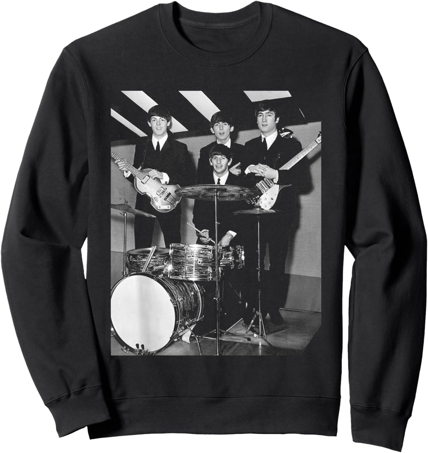 Paul George John & Ringo The Beatles Thank Your Luck Stars Sweatshirt - Sweatshirt | Black