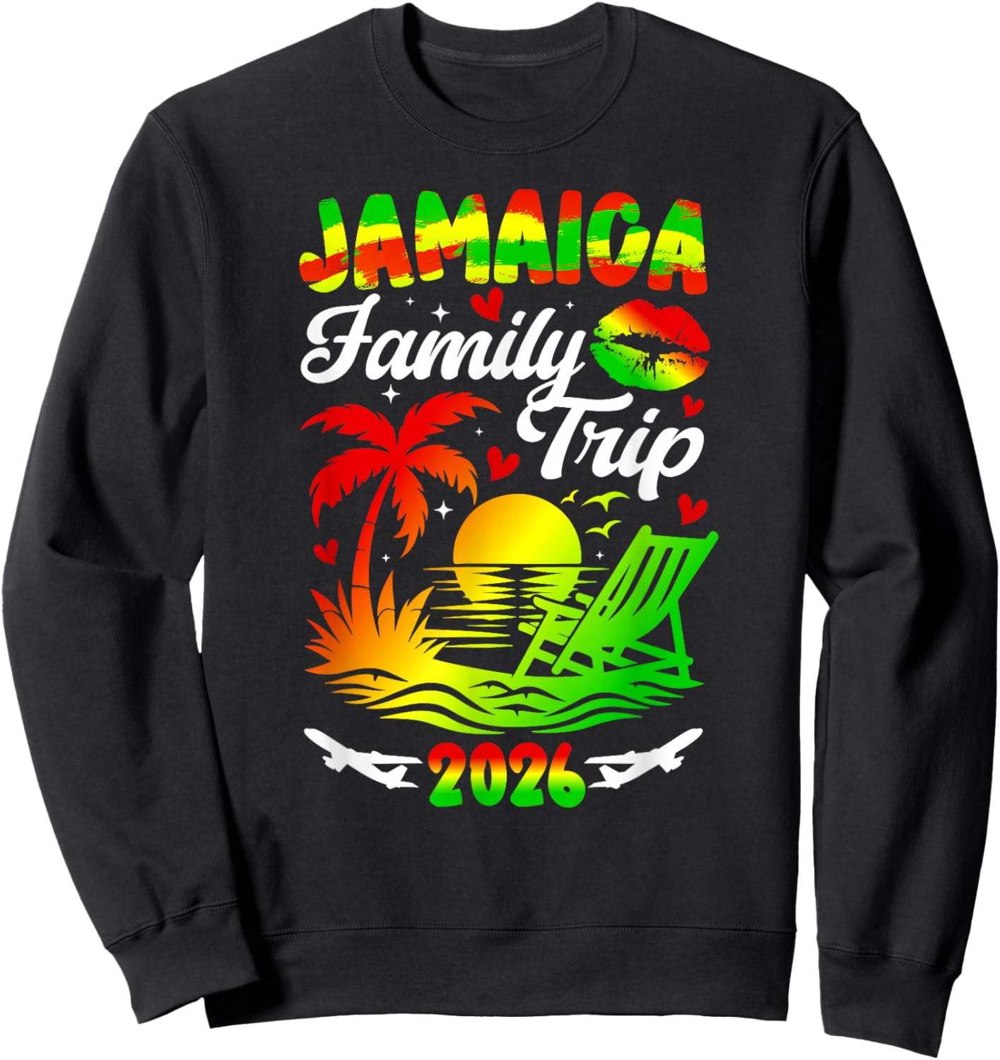 Jamaica Family Trip 2026 Family Vacation Jamaica Travel Sweatshirt - Sweatshirt | Black