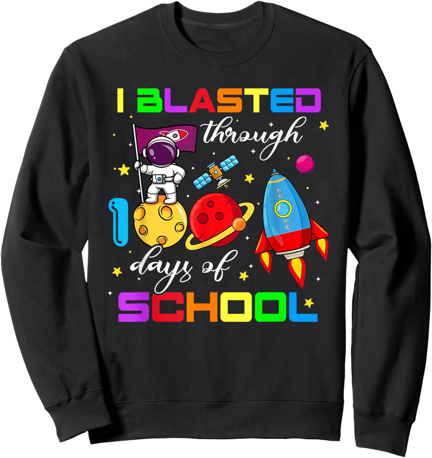 100th Day Teacher Kids Sweatshirt - Sweatshirt | Black
