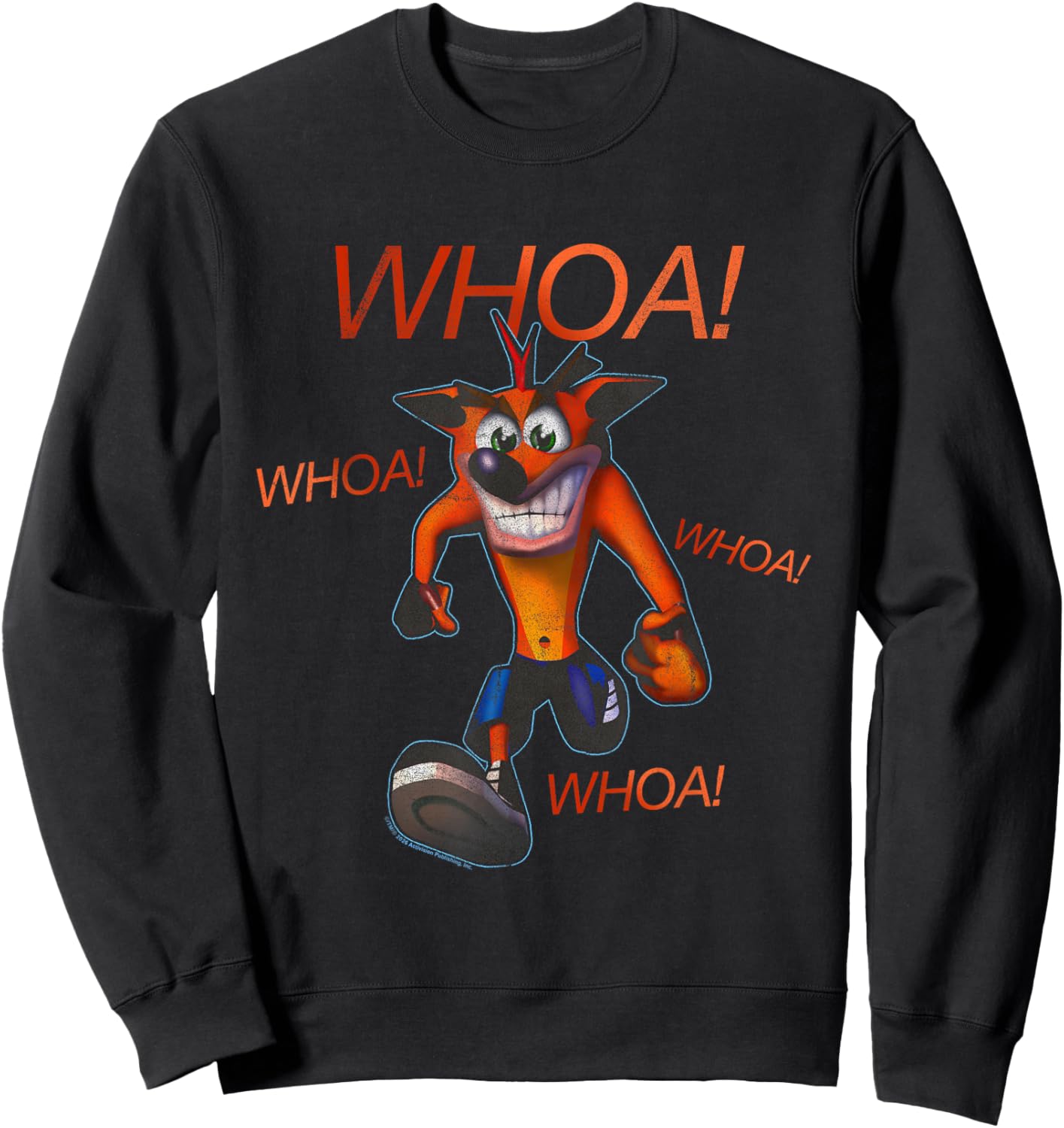 Crash Bandicoot Whoa Whoa Whoa Portrait Funny Video Game Sweatshirt - Sweatshirt | Black