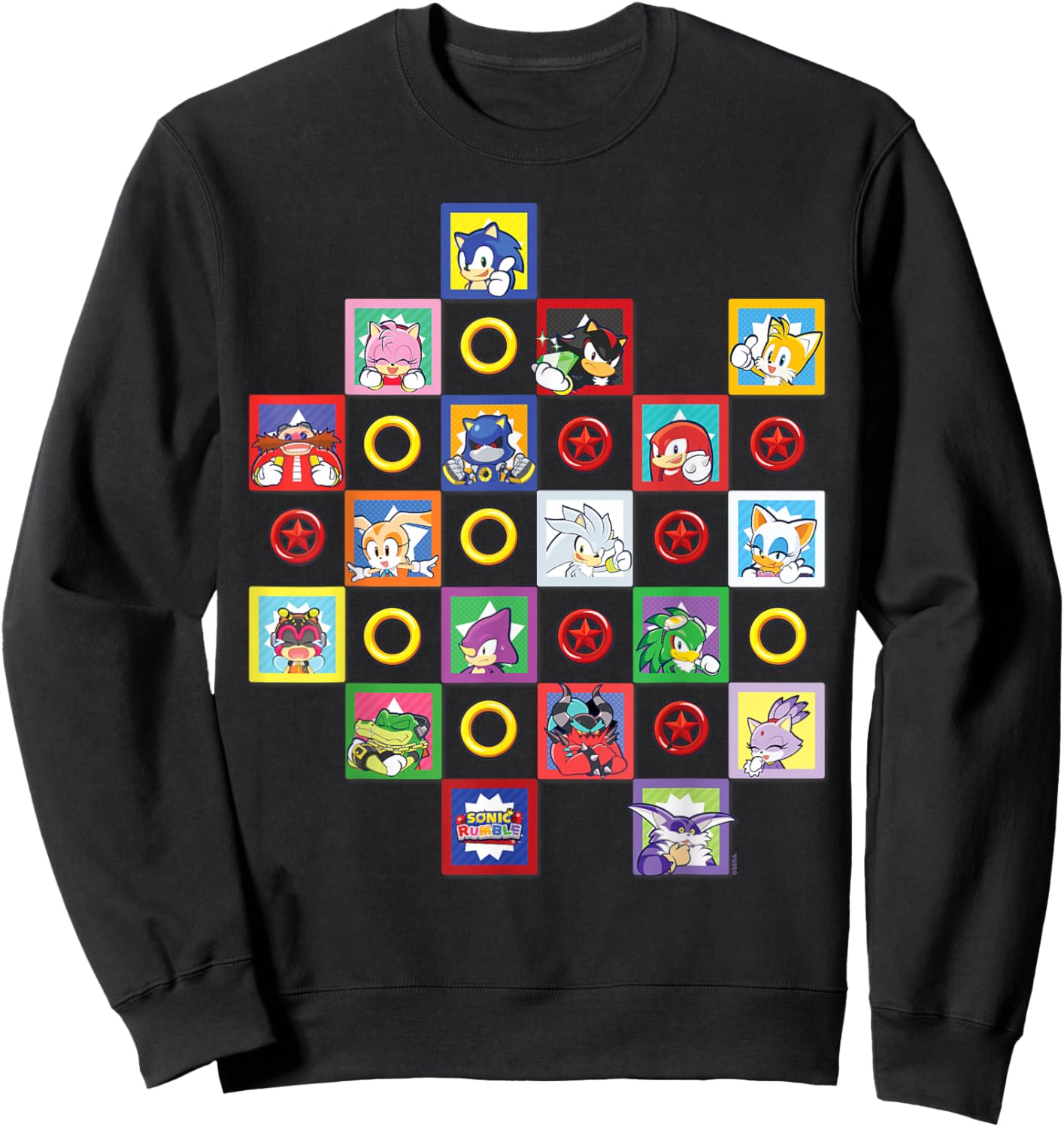 Sonic Rumble - Tile Group Sweatshirt - Sweatshirt | Black