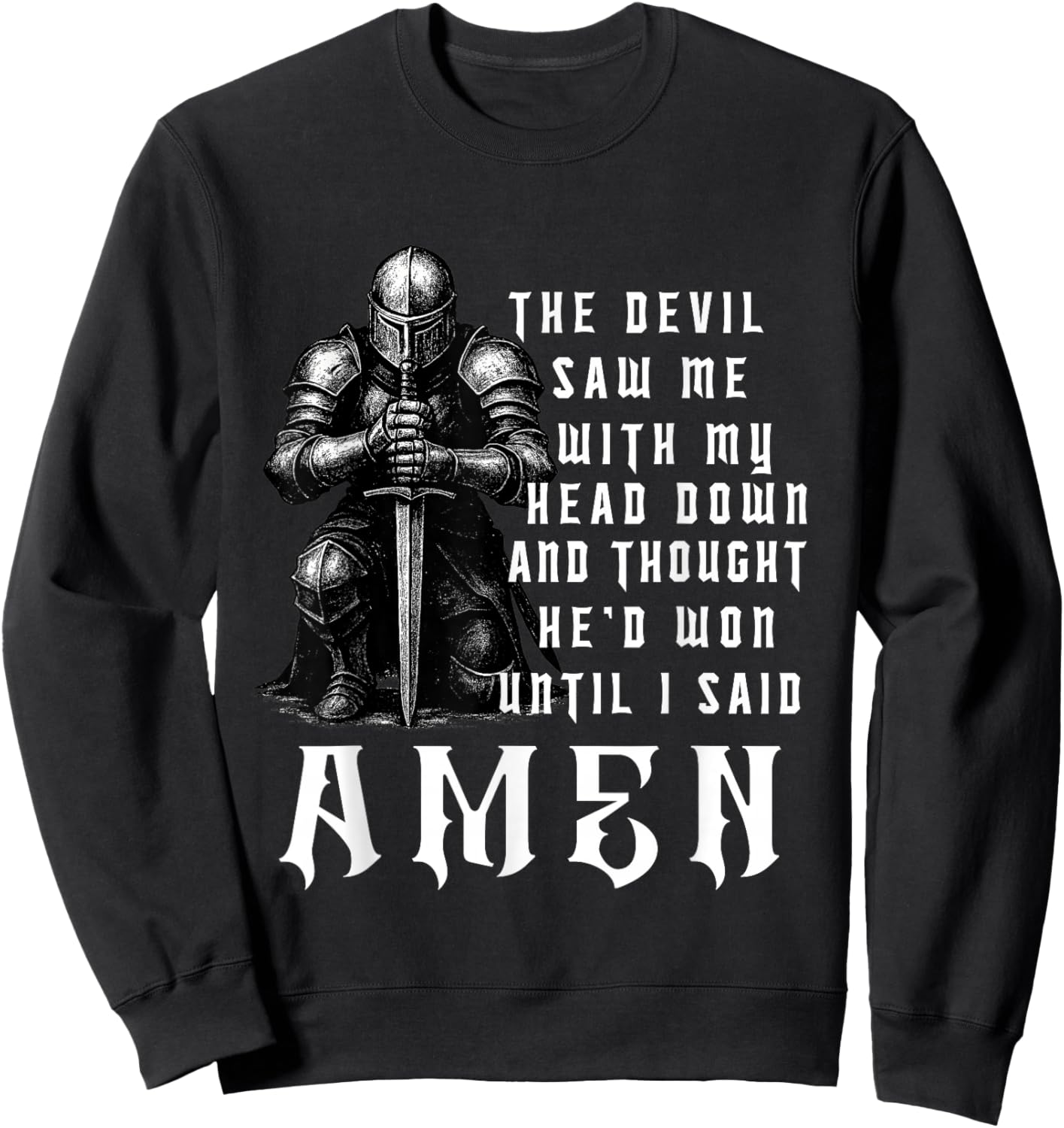 Christian Warrior Knight Templar Armor of God Sweatshirt - Sweatshirt | Black