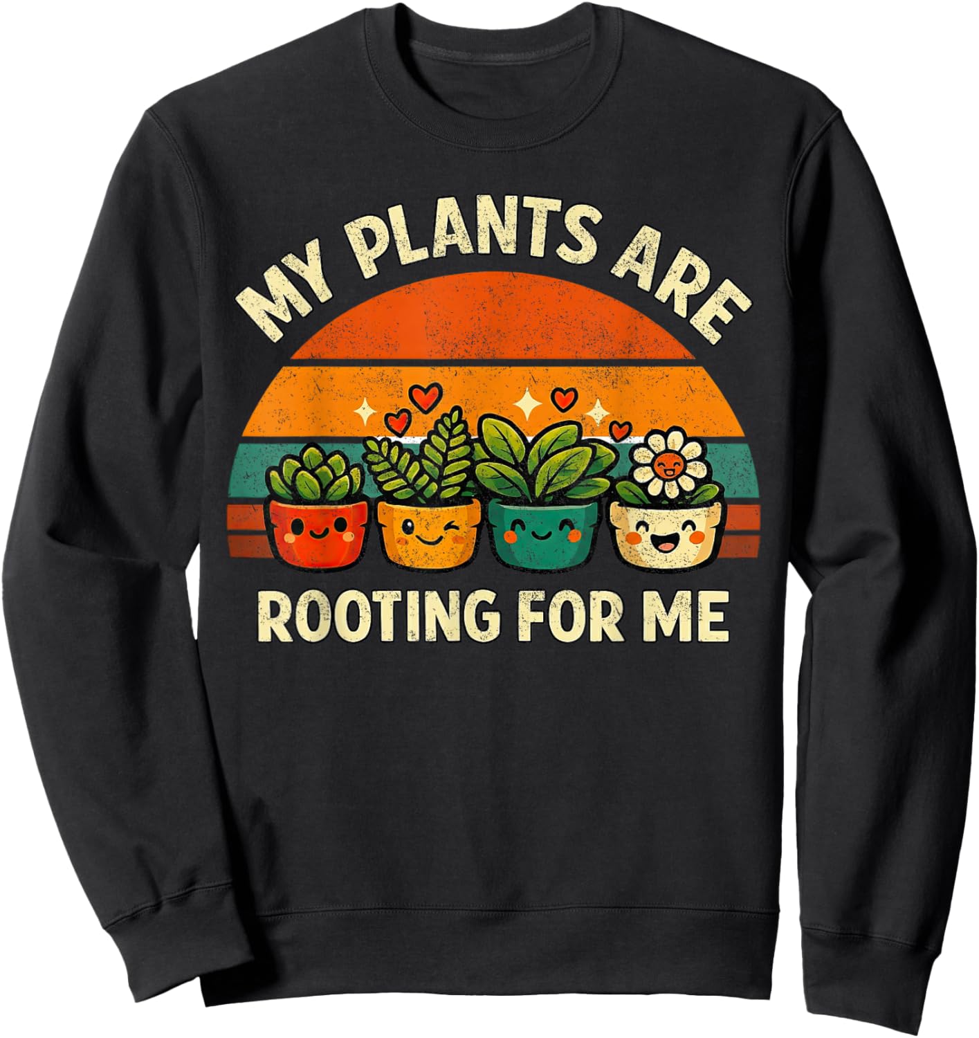 Funny Gardener Women Men My Plants Gardening Sweatshirt - Sweatshirt | Black