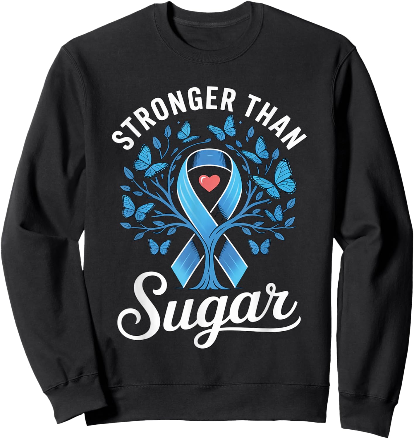 Diabetes Awareness , Women. Diabetes Support Sweatshirt - Sweatshirt | Black