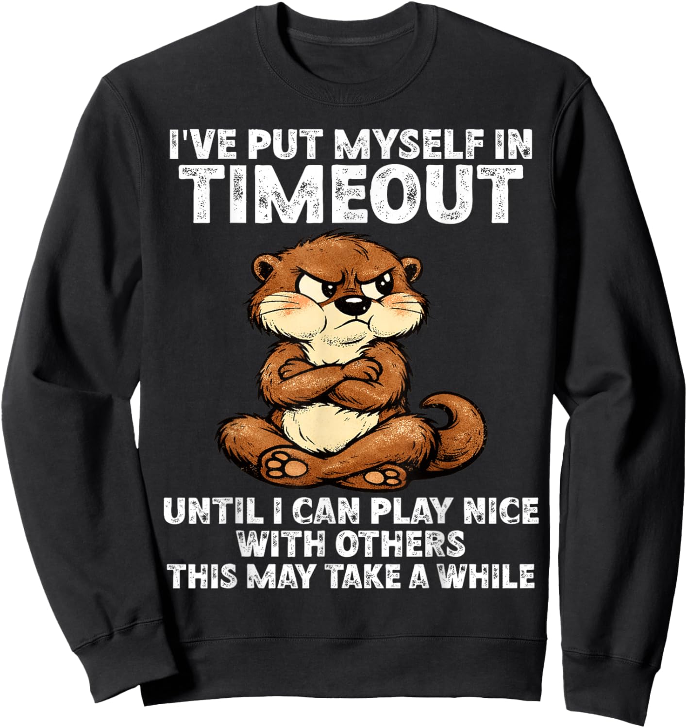 I've Put Myself in Timeout Until I can Play Nice with Others Sweatshirt - Sweatshirt | Black
