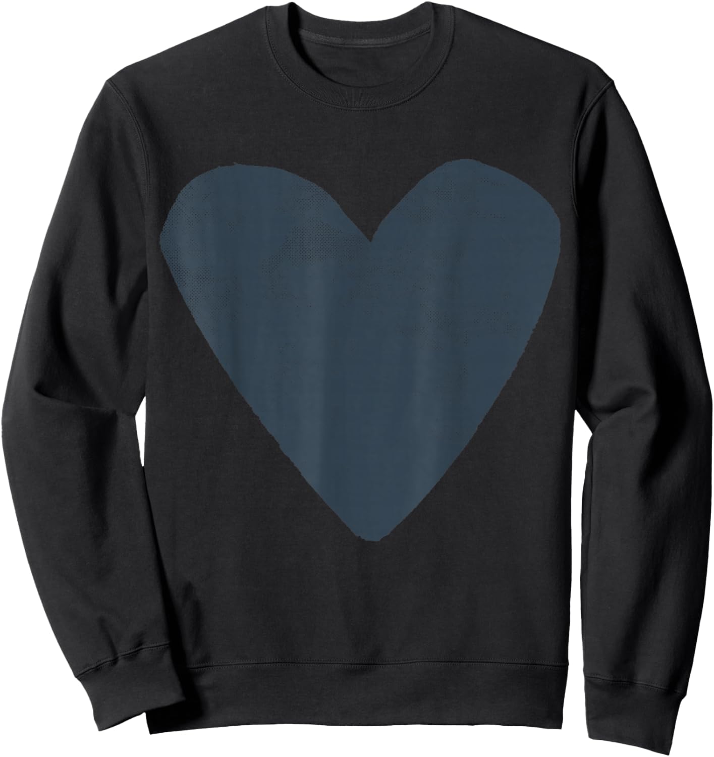 Cute Valentines Day Designer Heart Charcoal Grey Valentine Sweatshirt - Sweatshirt | Black