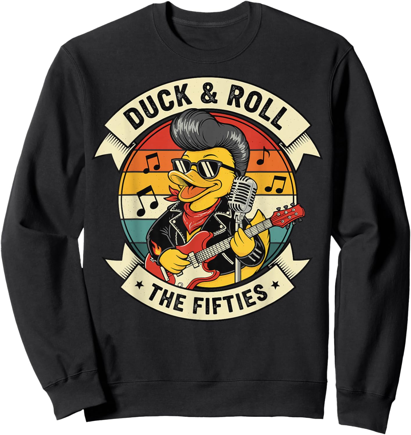 Duck & Roll The Fifties Rubber Ducky Greaser Outfit Sweatshirt - Sweatshirt | Black