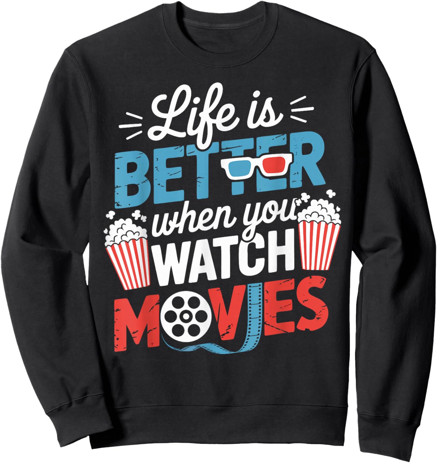Movie Lover Film Theater Cinema Sweatshirt - Sweatshirt | Black