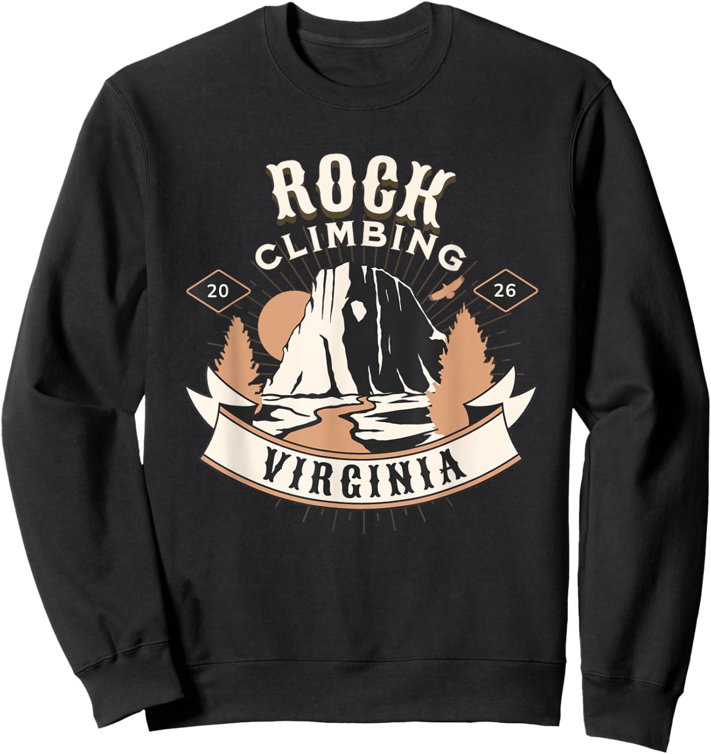 Rock Climbing Virginia Sweatshirt - Sweatshirt | Black