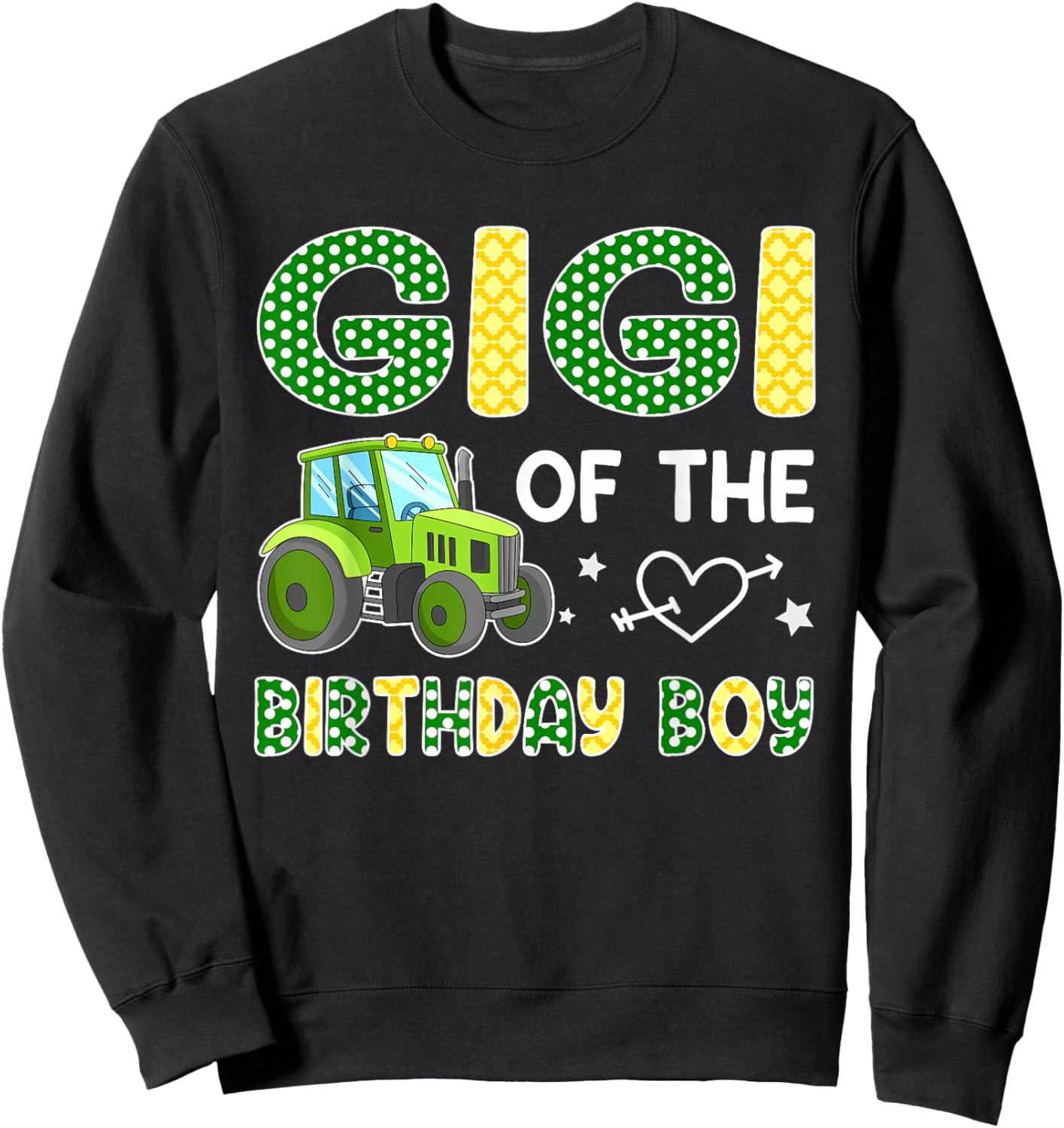 Gigi of The Birthday Boy Family Tractors Farm Trucks Sweatshirt - Sweatshirt | Black