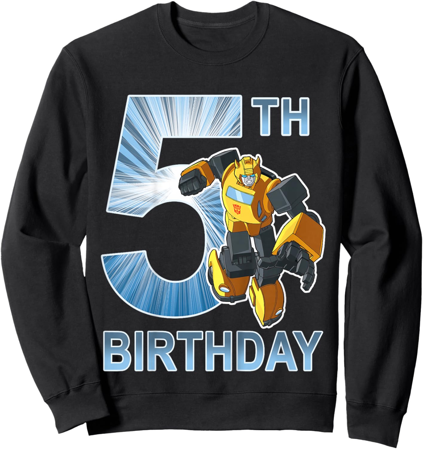 Transformers Bumblebee 5th Birthday Vintage Sweatshirt - Sweatshirt | Black