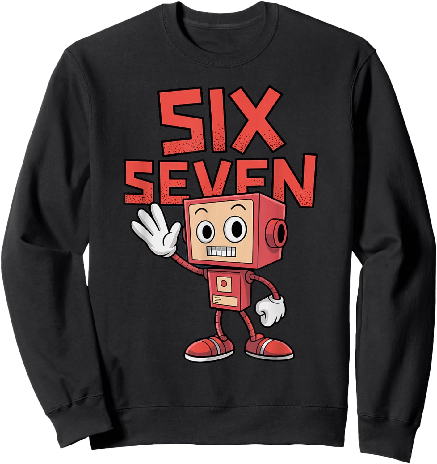 Funny Meme 67 Six Seven 6 7 Italian Brainrot Kids Sweatshirt - Sweatshirt | Black