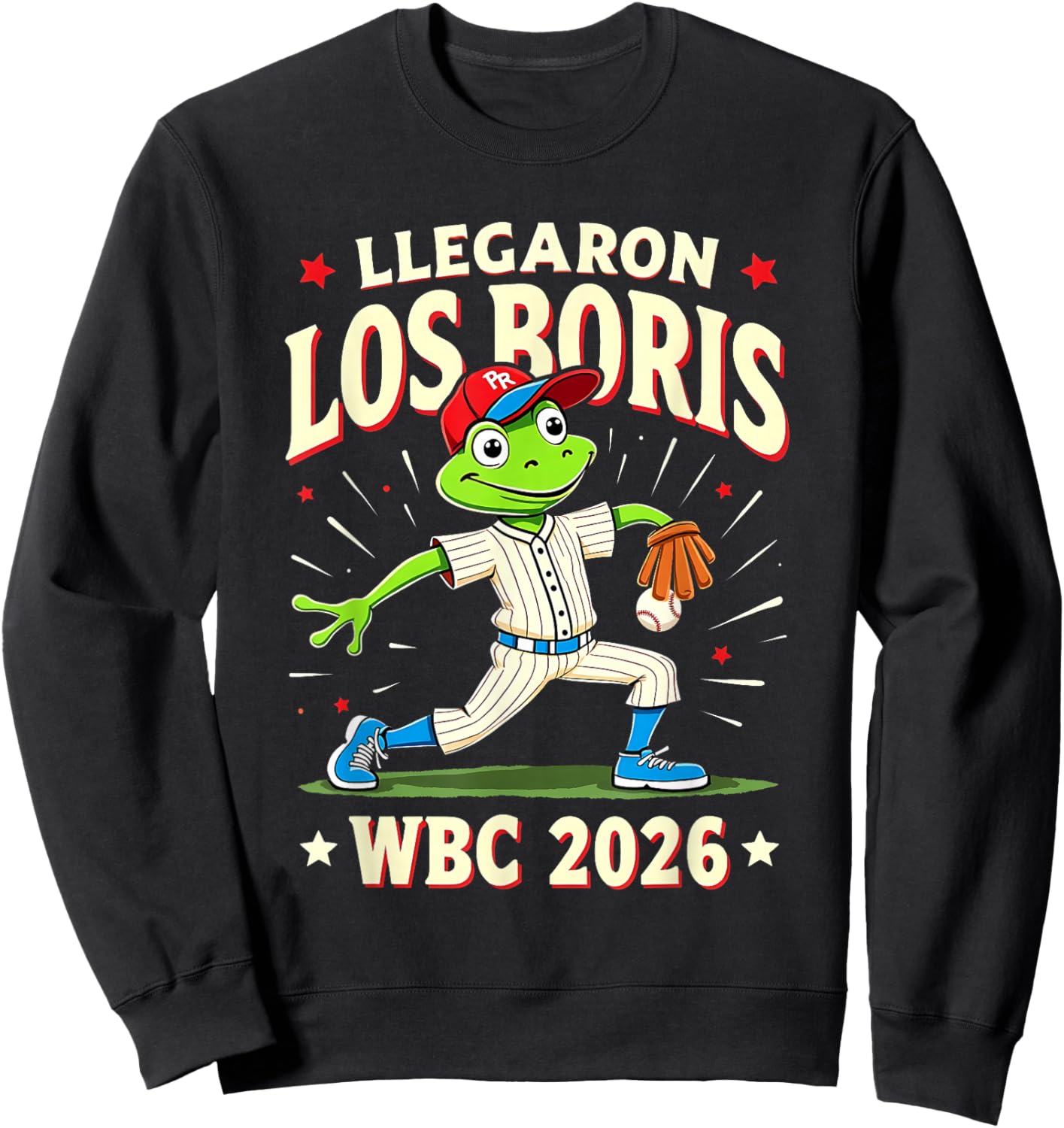 Puerto Rico Baseball Coqui Mascot 2026 Island Pride Theme Sweatshirt - Sweatshirt | Black