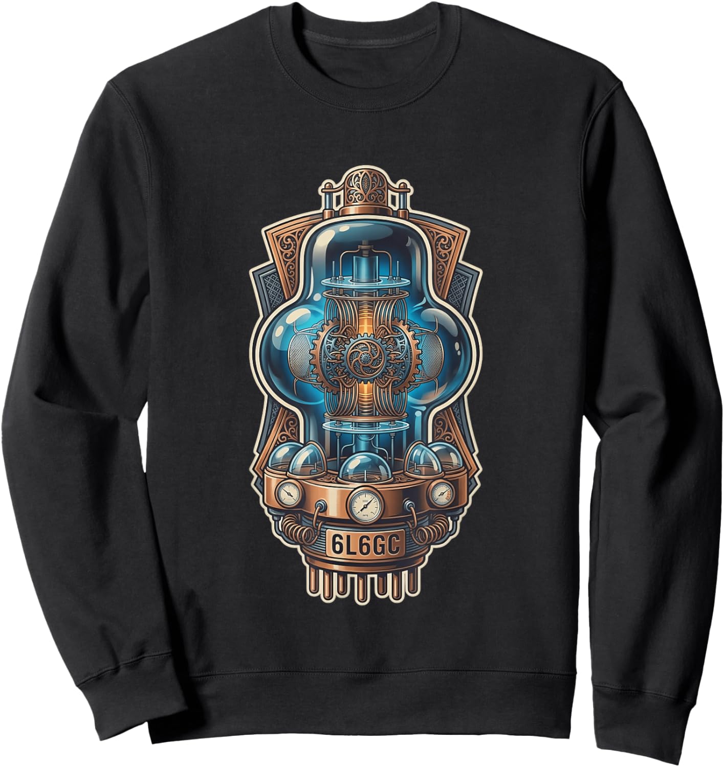Audiophile Vacuum Tube Amplifier Analog Music Graphic Sweatshirt - Sweatshirt | Black