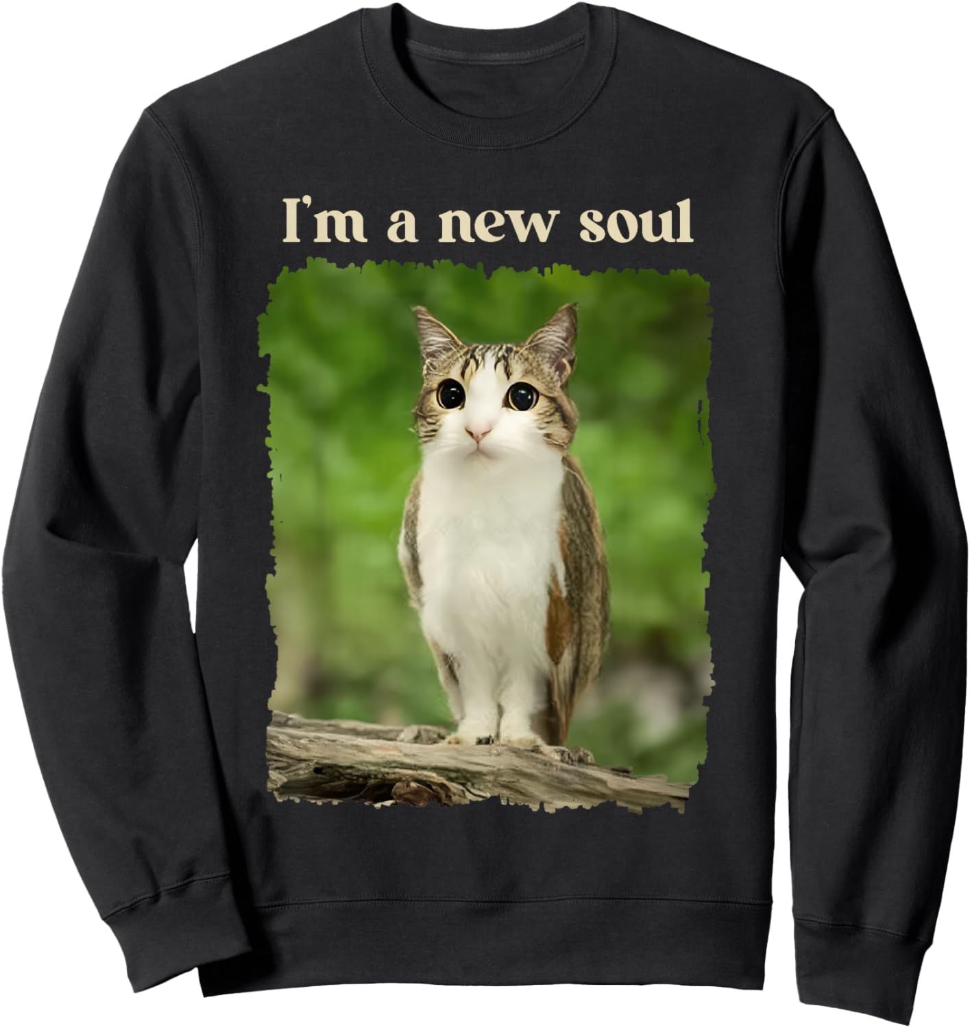 Funny Meowl Meme, Cat Owl Meme Brainrot Gen Alpha Meme Sweatshirt - Sweatshirt | Black