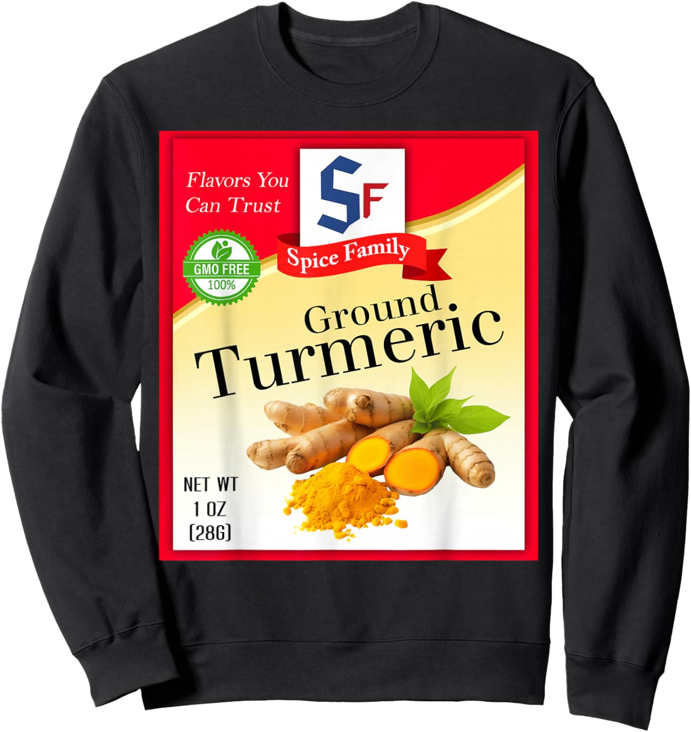 Ground Turmeric Spice Group Costume Family Matching Outfit Sweatshirt - Sweatshirt | Black