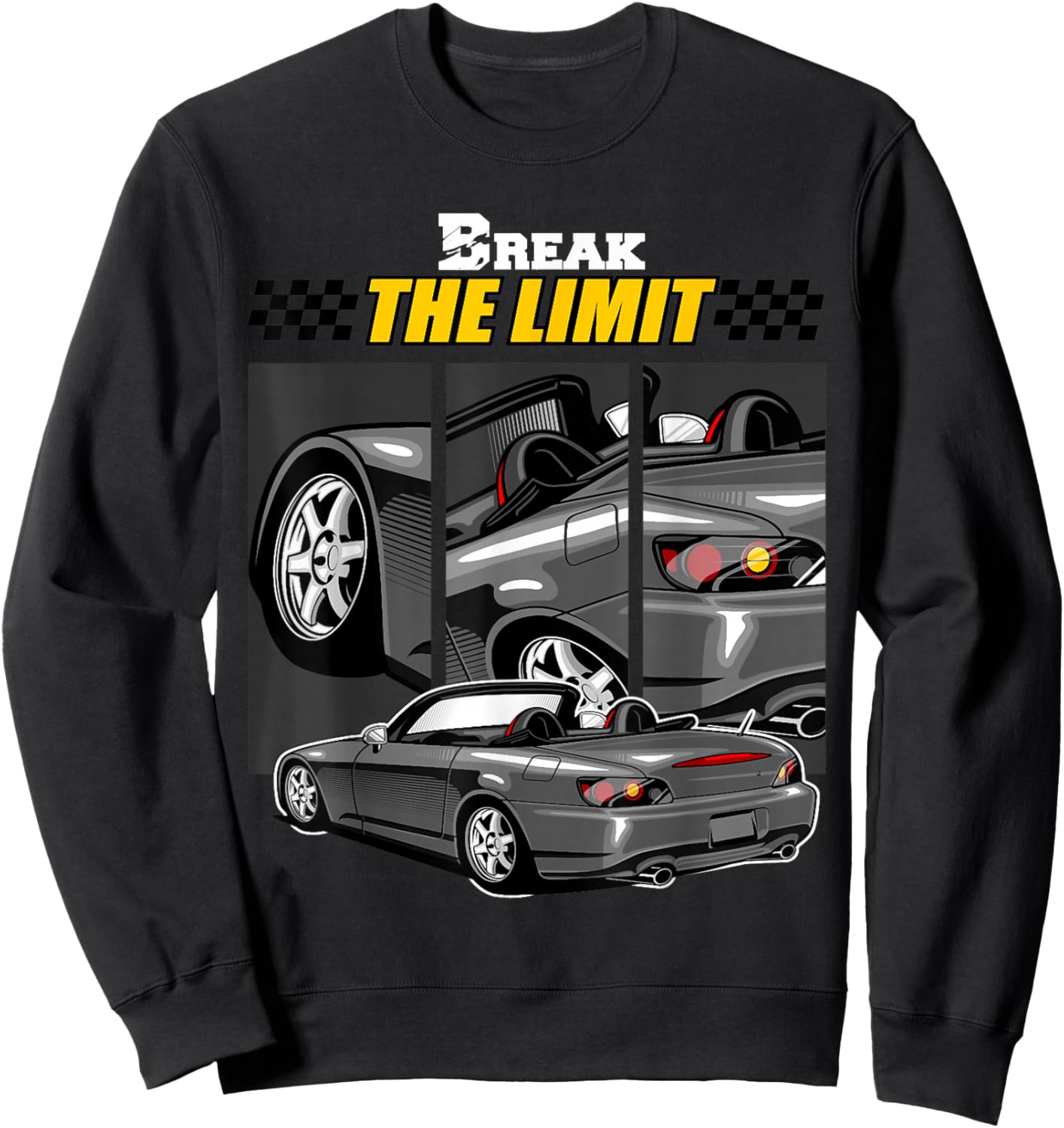 S2000 JDM Graphic Retro Tuner Car Drift Racing Sweatshirt - Sweatshirt | Black