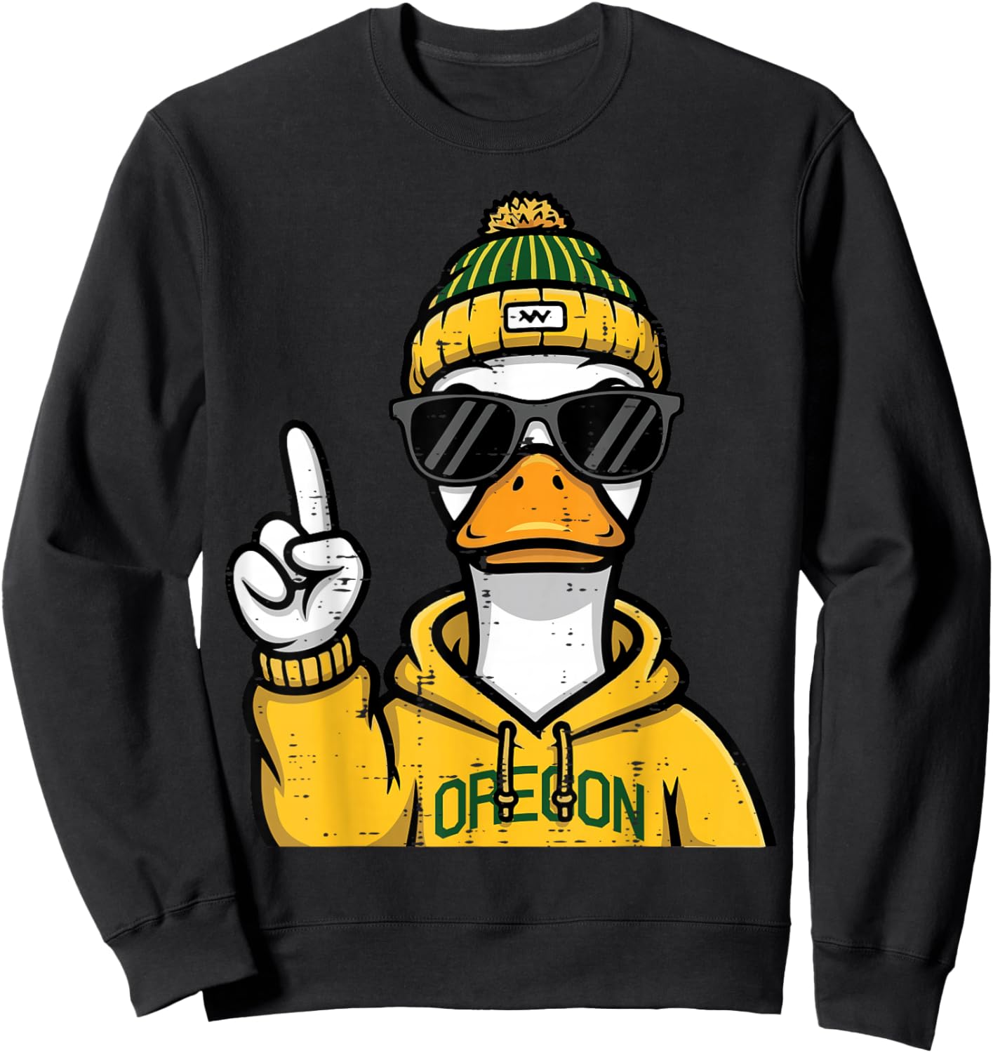 Duck Sunglasses Girls Youth Teen Kids Men Boys Women Sweatshirt - Sweatshirt | Black