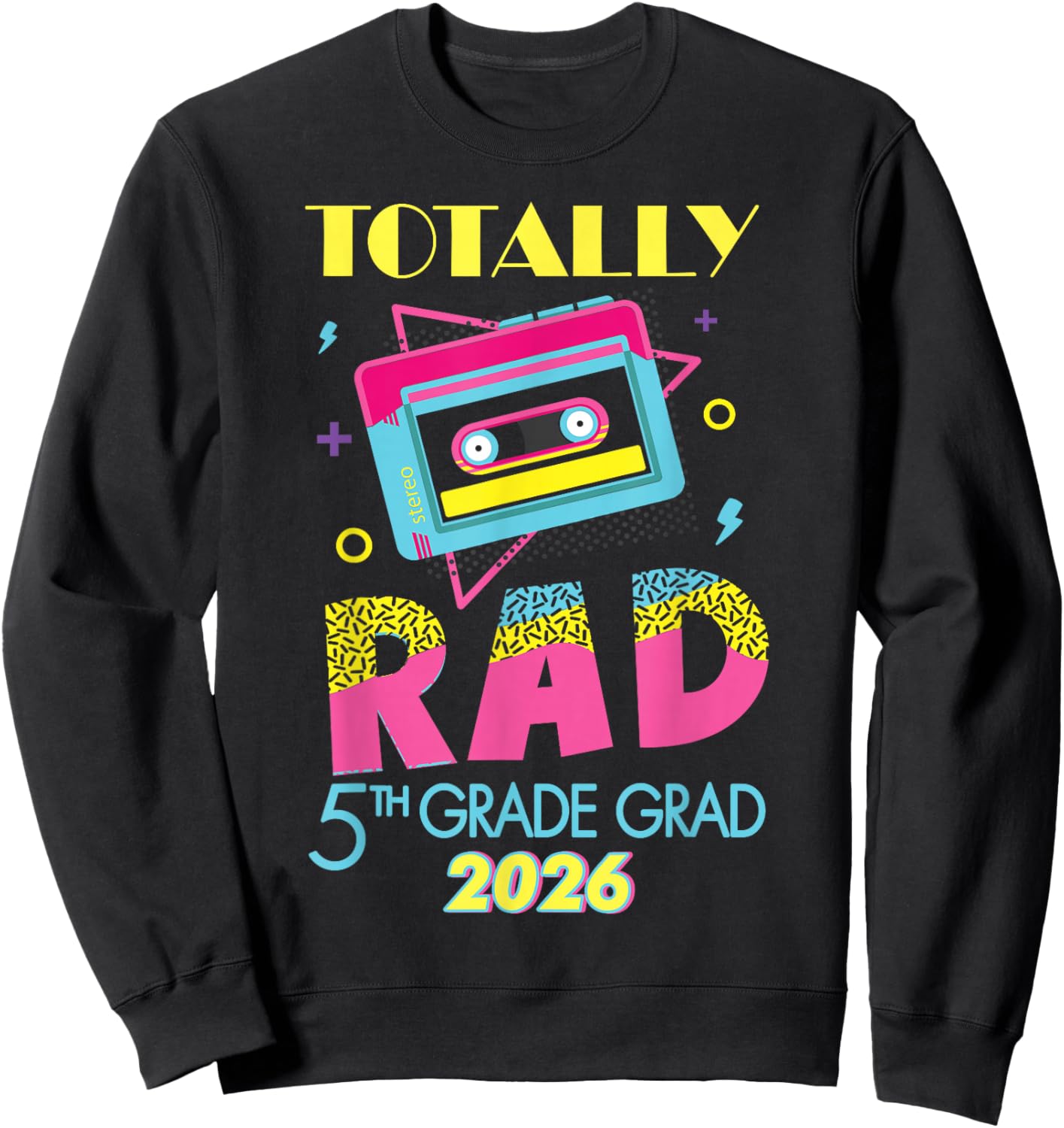 Fifth 5th Grade Grad 2026 Elementary School Graduate Sweatshirt - Sweatshirt | Black