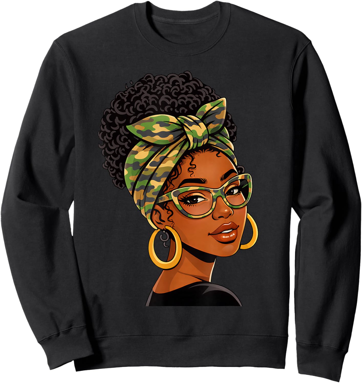 Women Black History Melanin Afro African Black Girl Queen Sweatshirt - Sweatshirt | Black